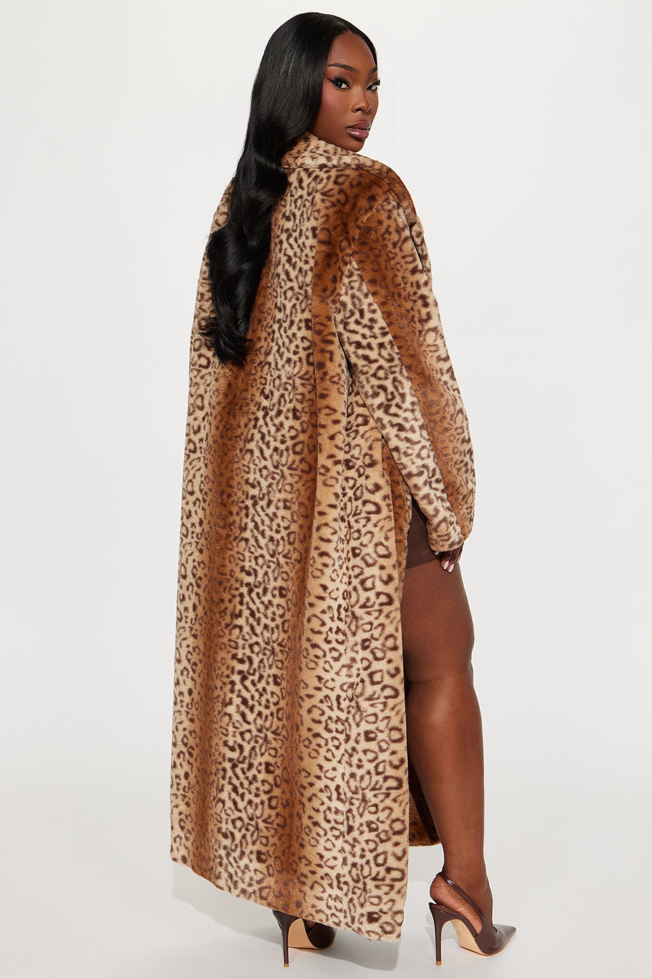 Lily Leopard Faux Fur Coat