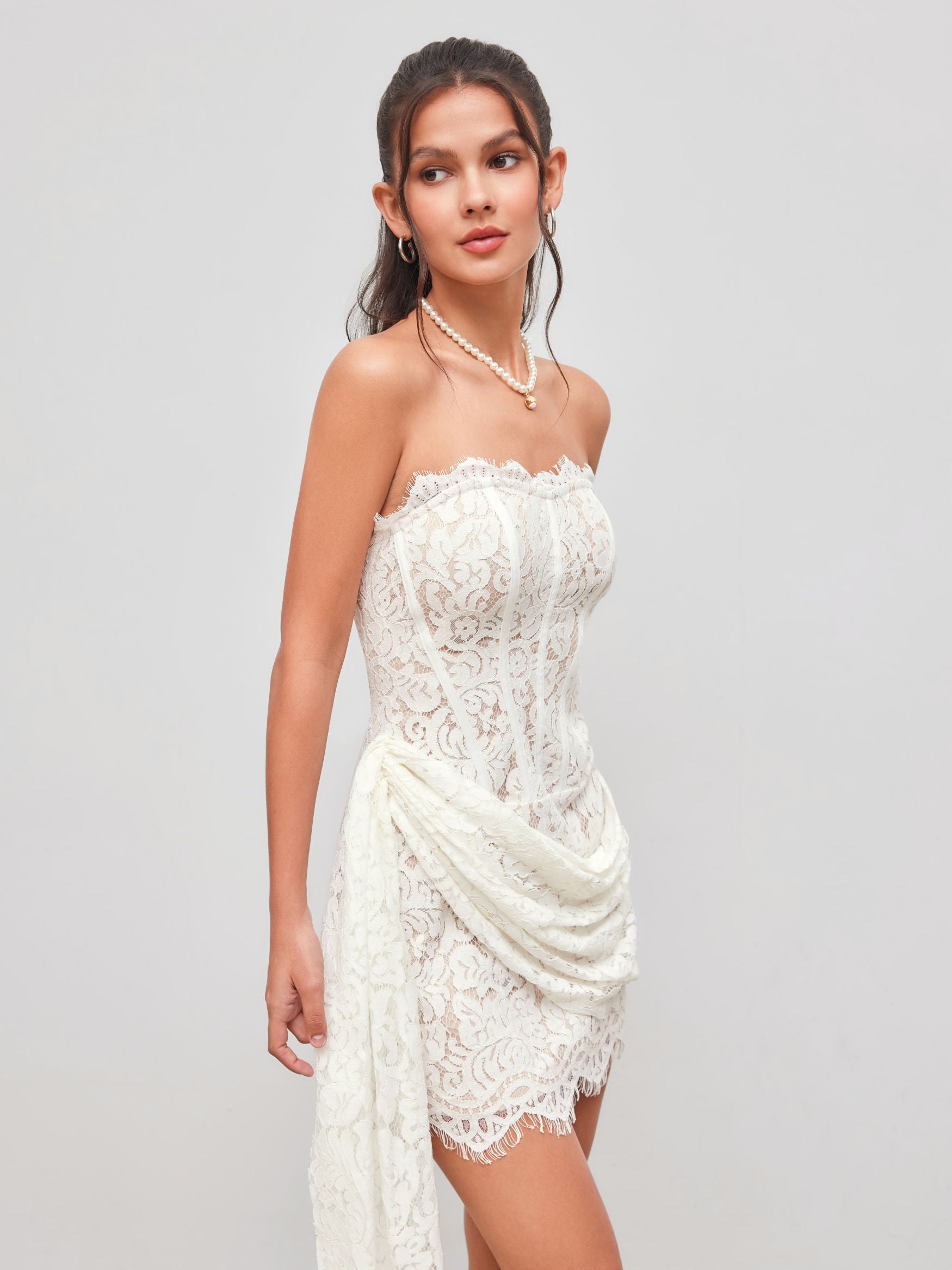 Lily Lace Tie Mini Dress