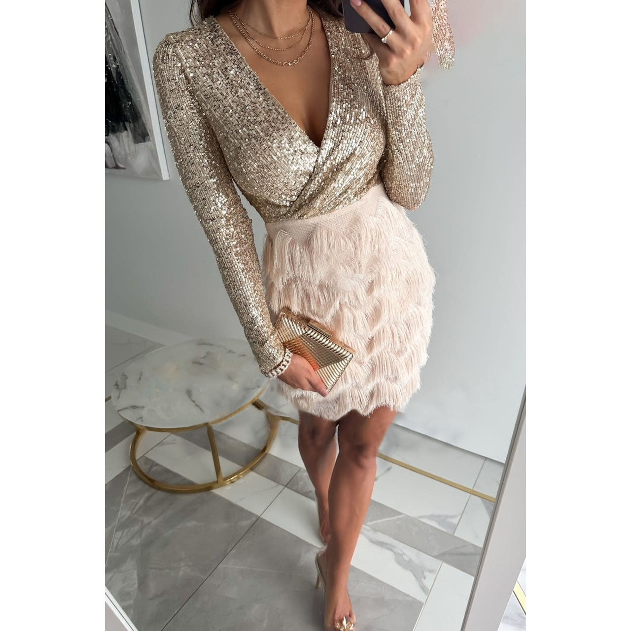 Chloe | Sequin and Fringe Dress