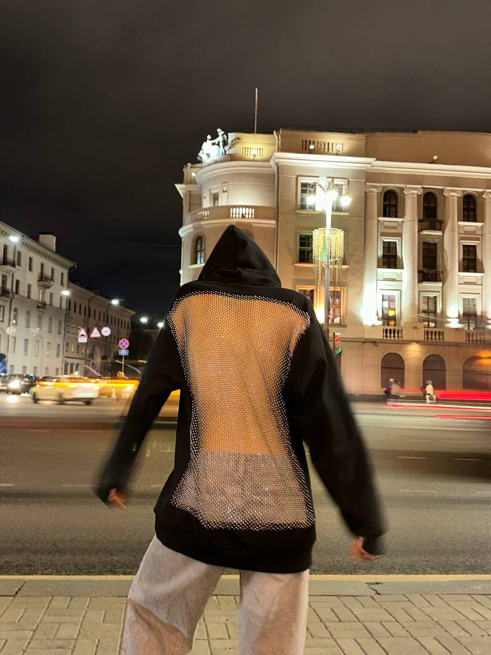 Shiny Open Back Hoodie