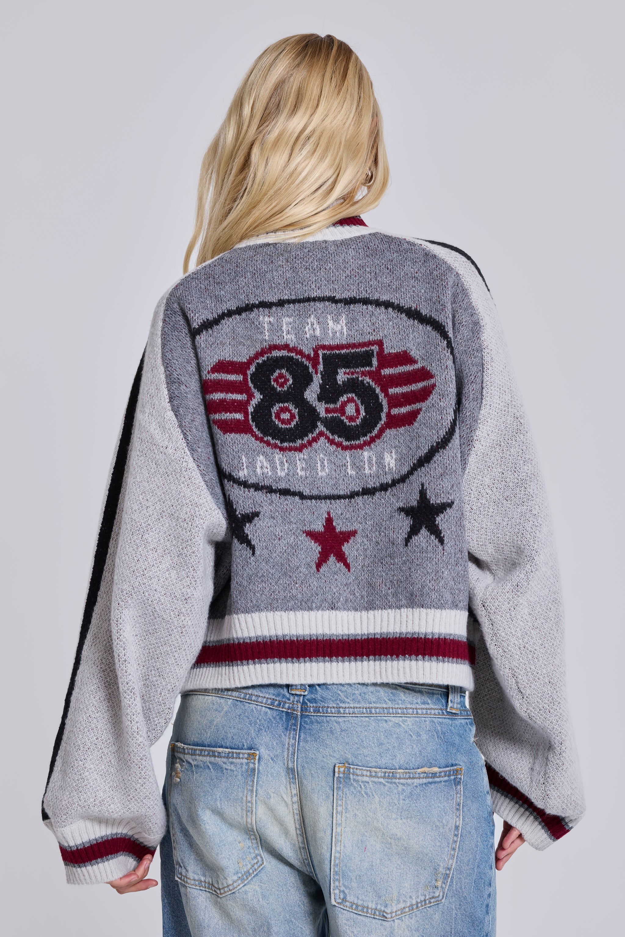 "85" Knitted Bomber Jacket