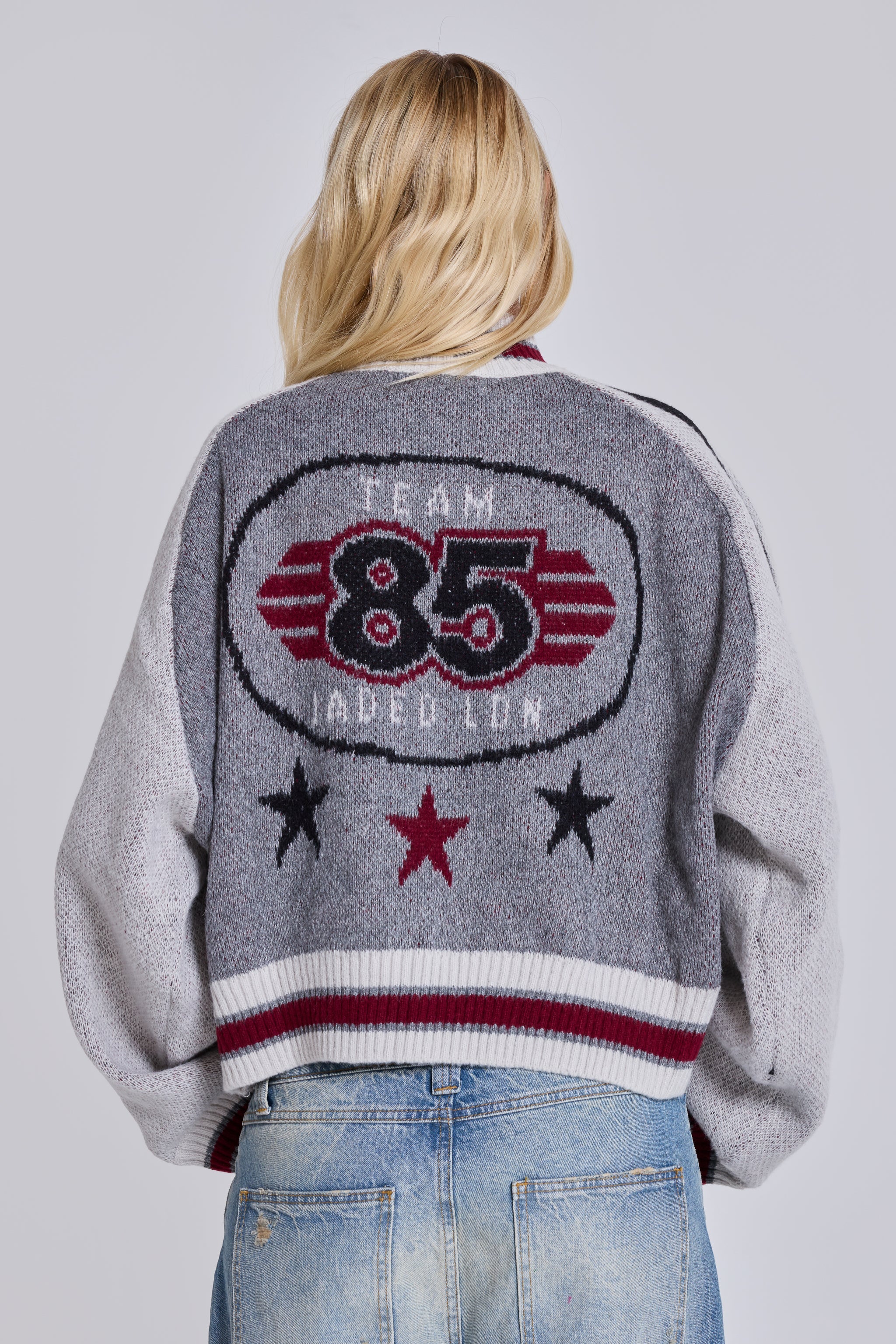 "85" Knitted Bomber Jacket
