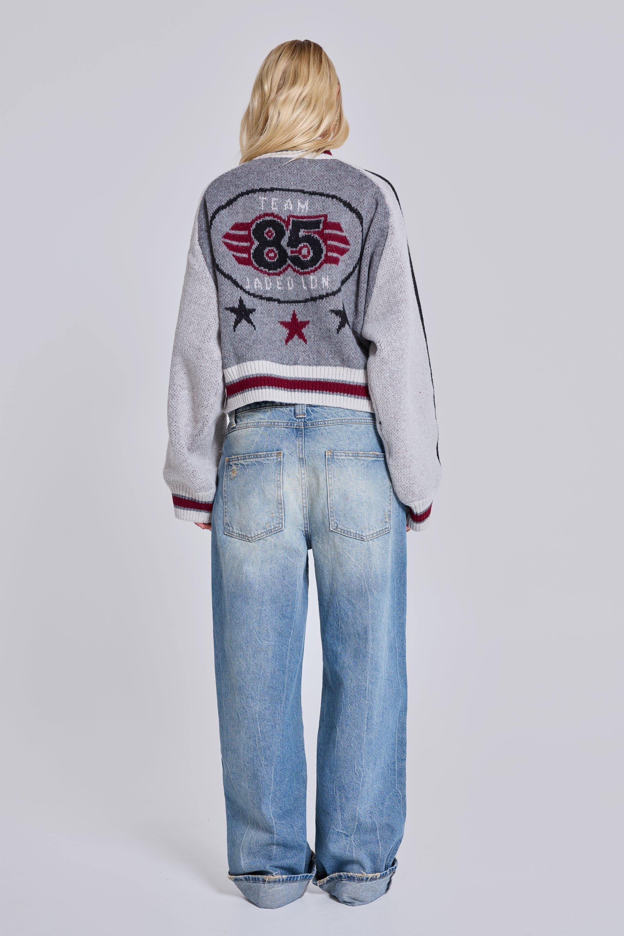 "85" Knitted Bomber Jacket