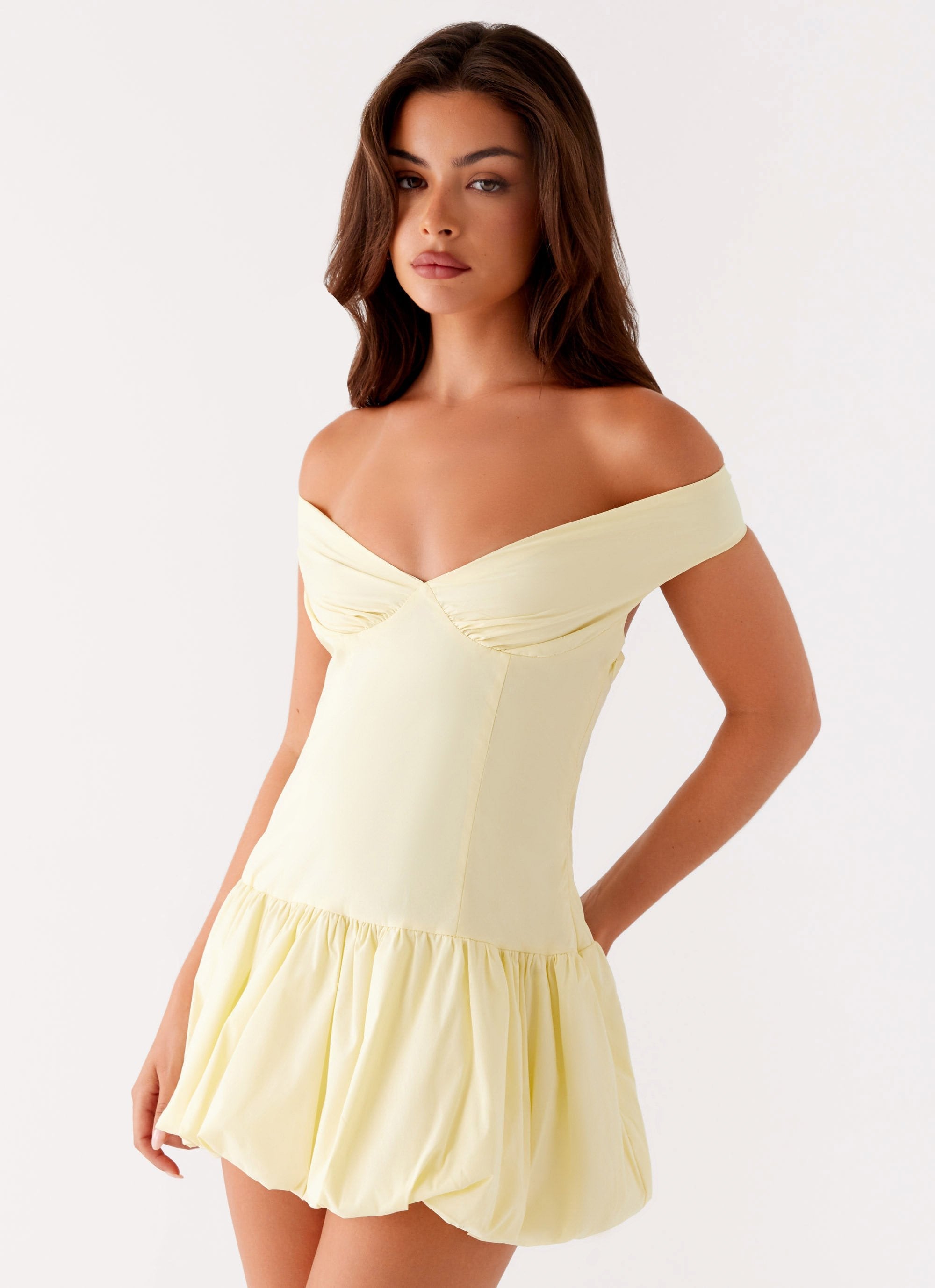 Eternal Romance Off Shoulder Mini Dress