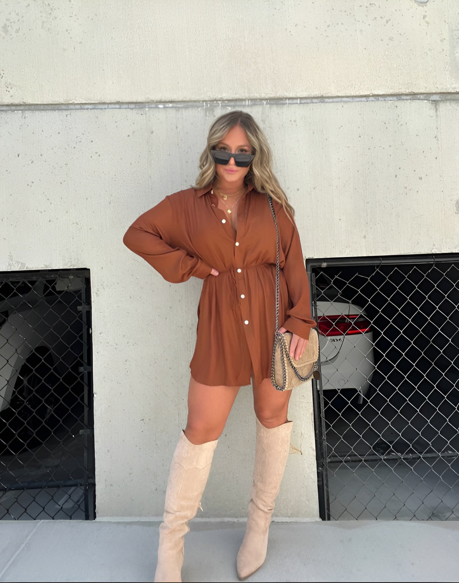 Chloe | Chic Satin Romper Dress