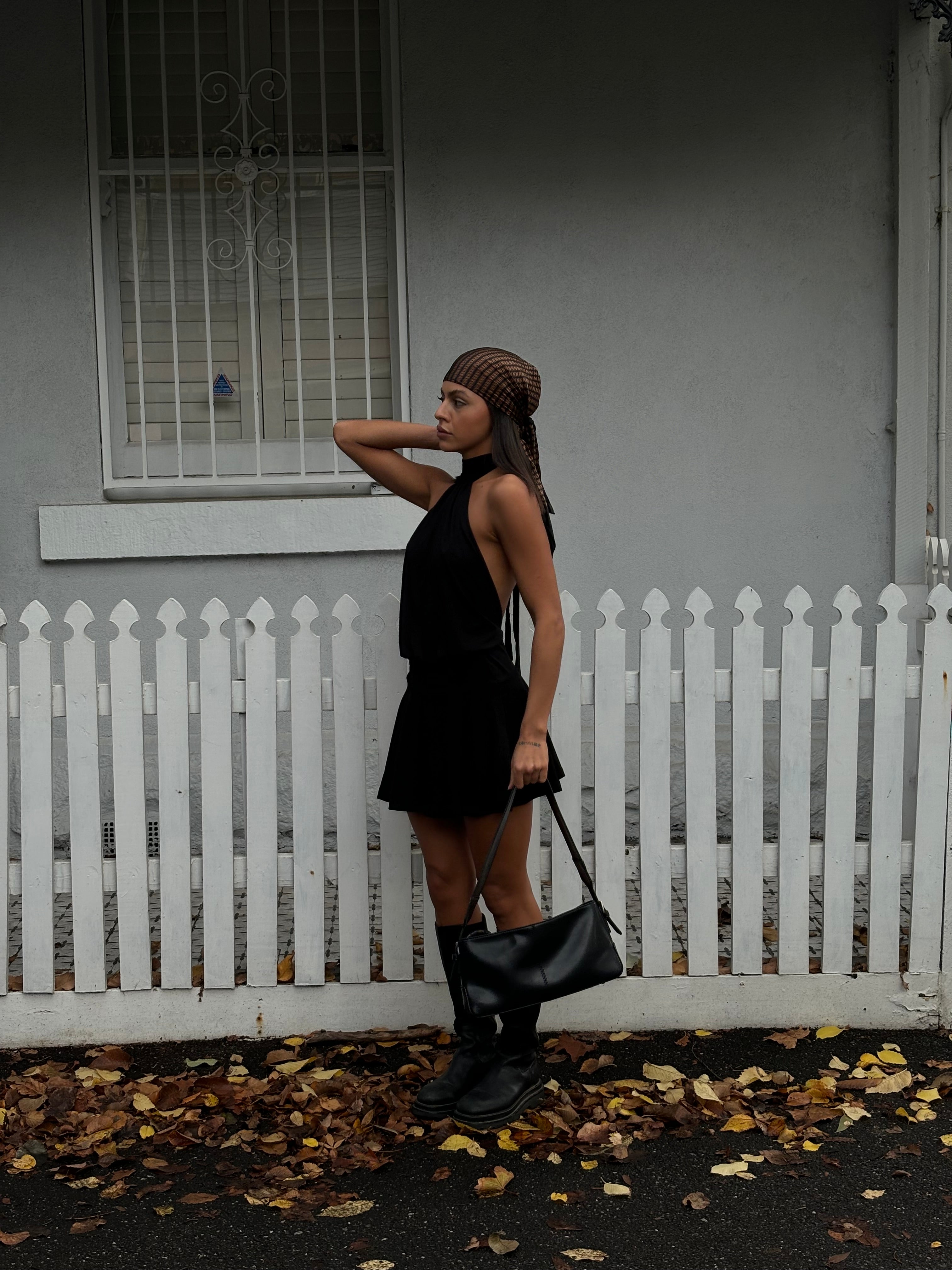 Kira dress with open back