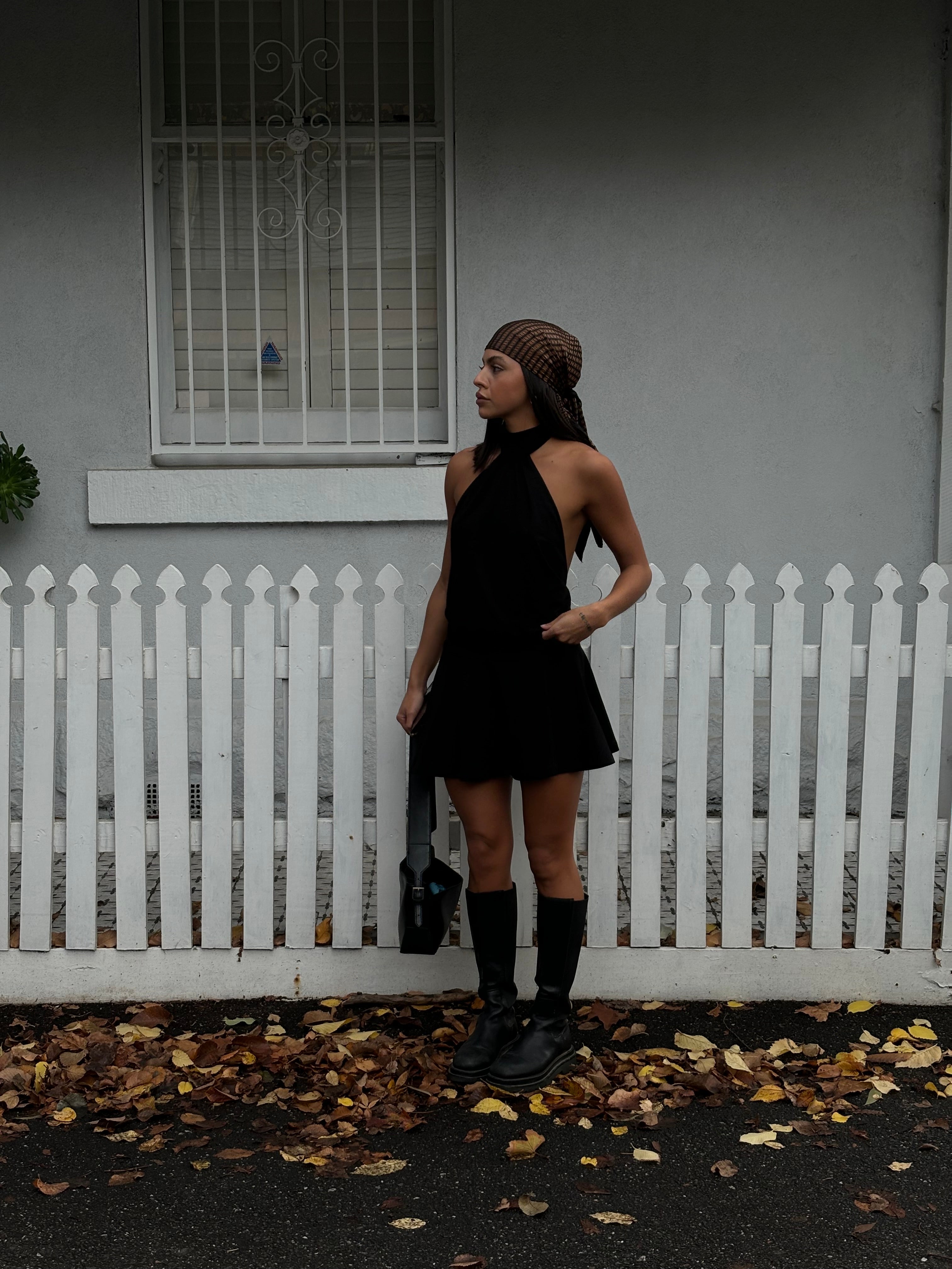Kira dress with open back
