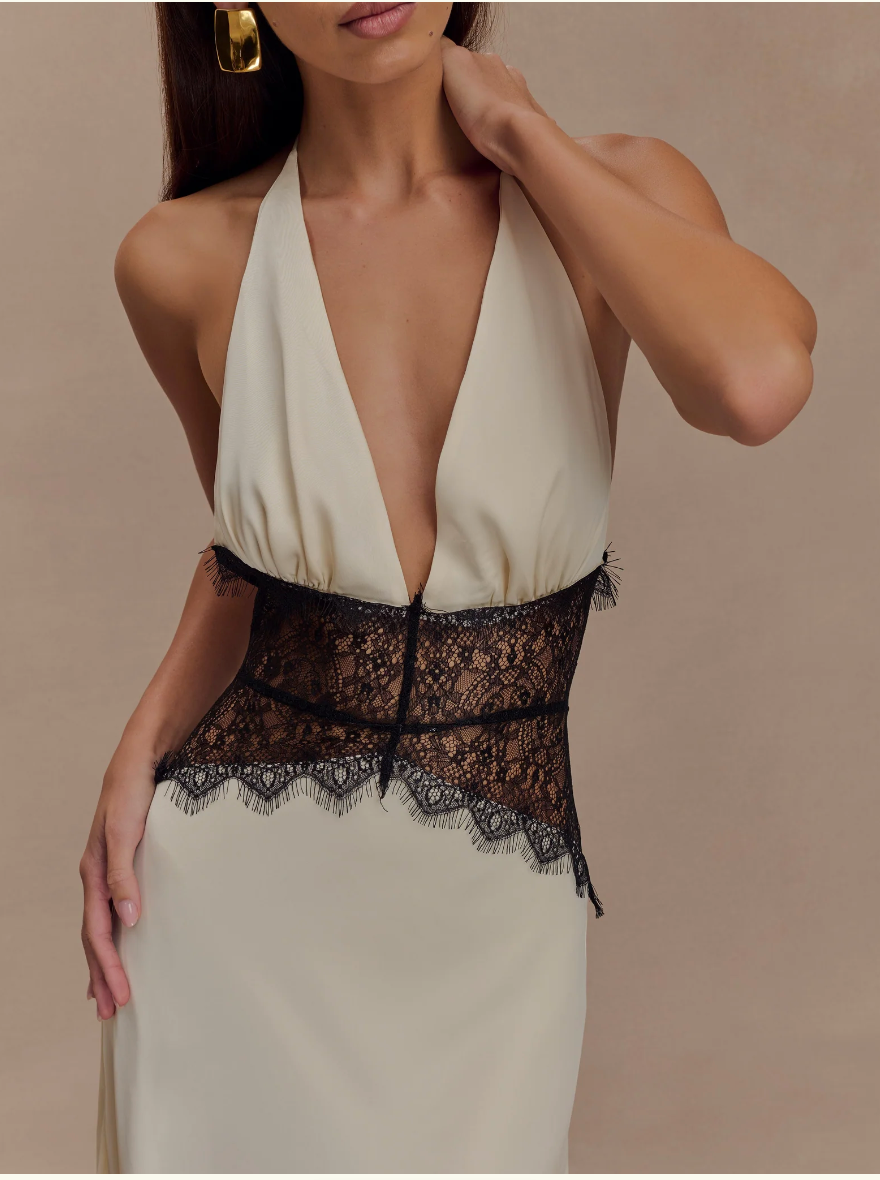 Nora Lace and Satin Dress