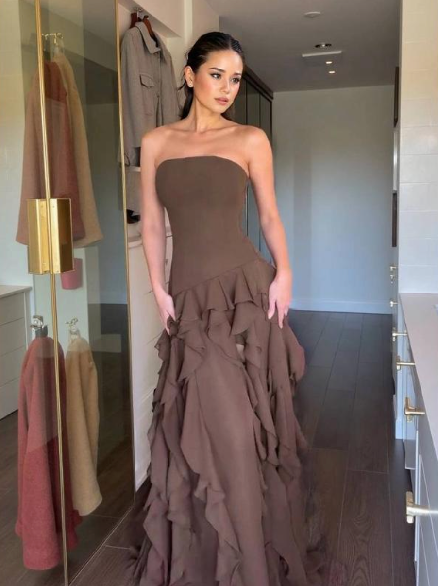 Eve Ruffle Slit Dress