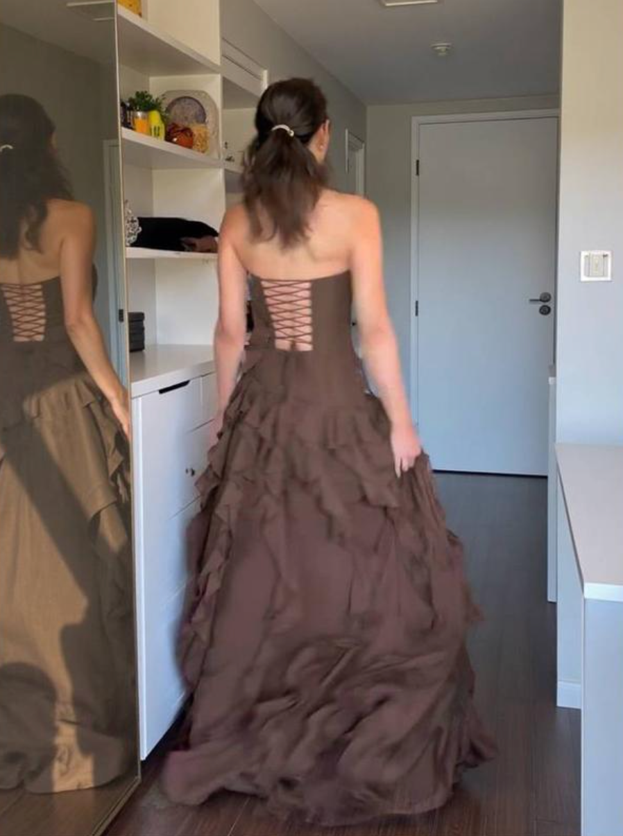 Eve Ruffle Slit Dress