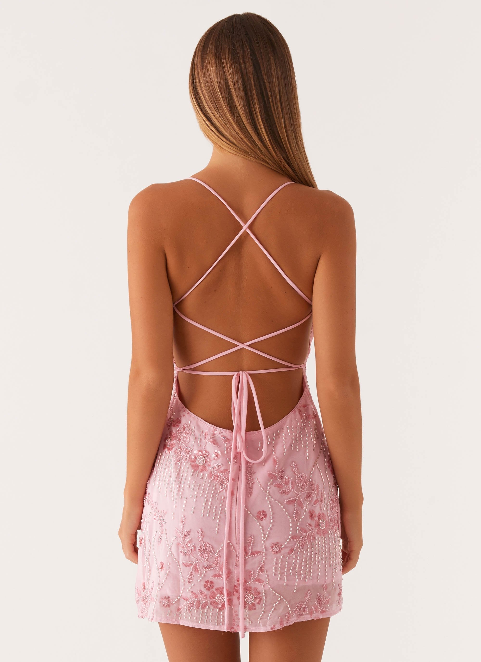 Rose Sequin Mini Dress