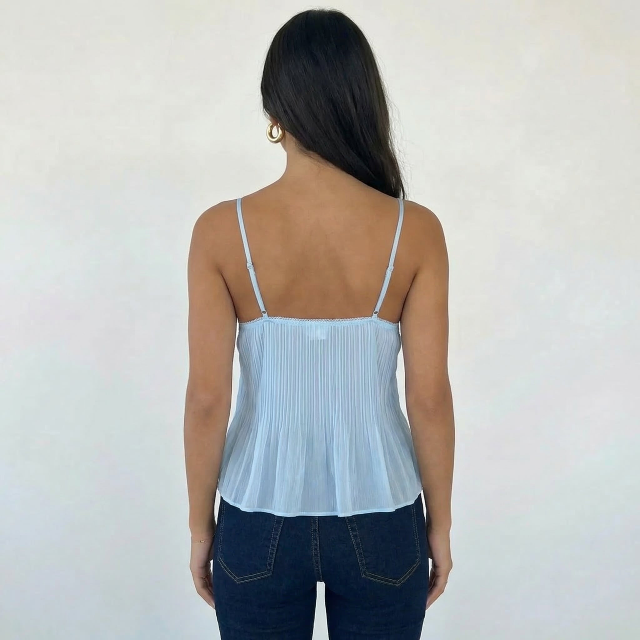 Women’s Lace Pleated Cami Top
