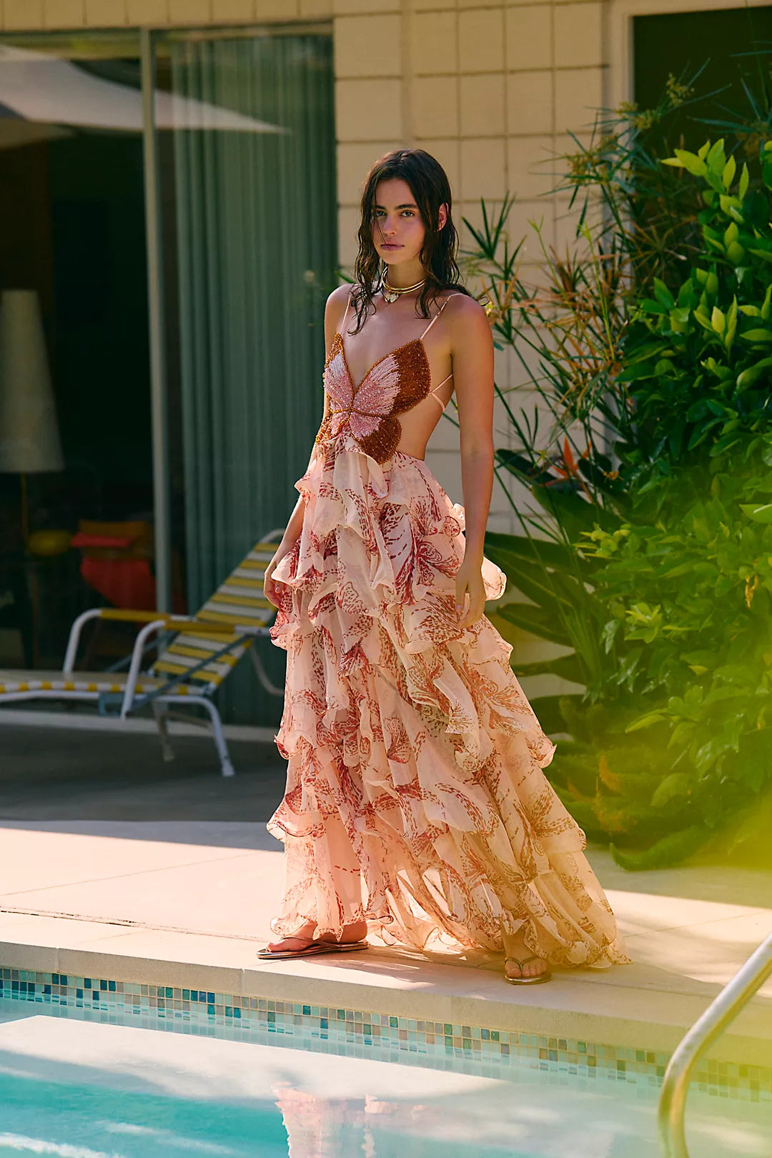 Sunset Butterfly Maxi Dress