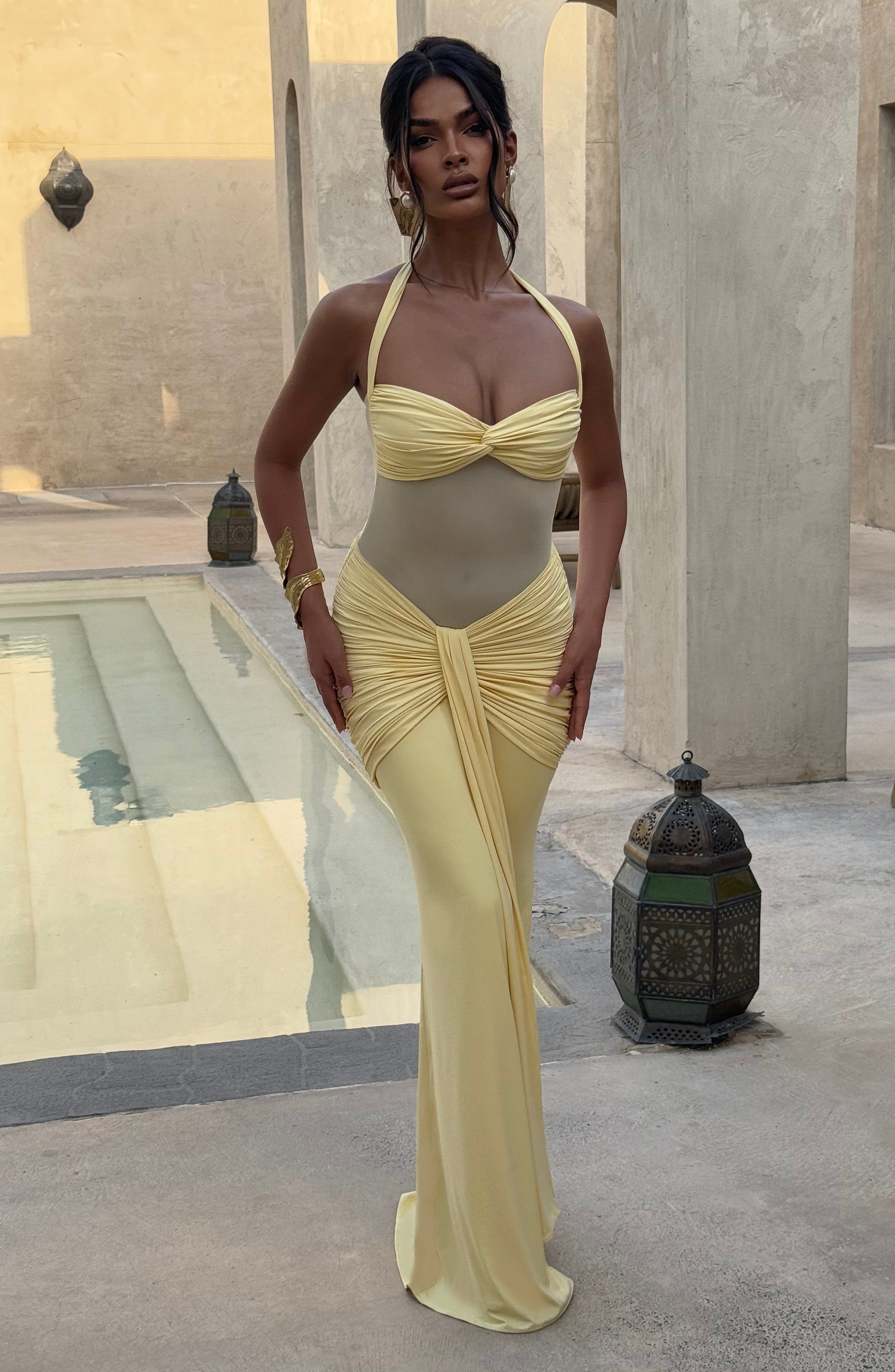 Lily Maxi Dress - Lemon