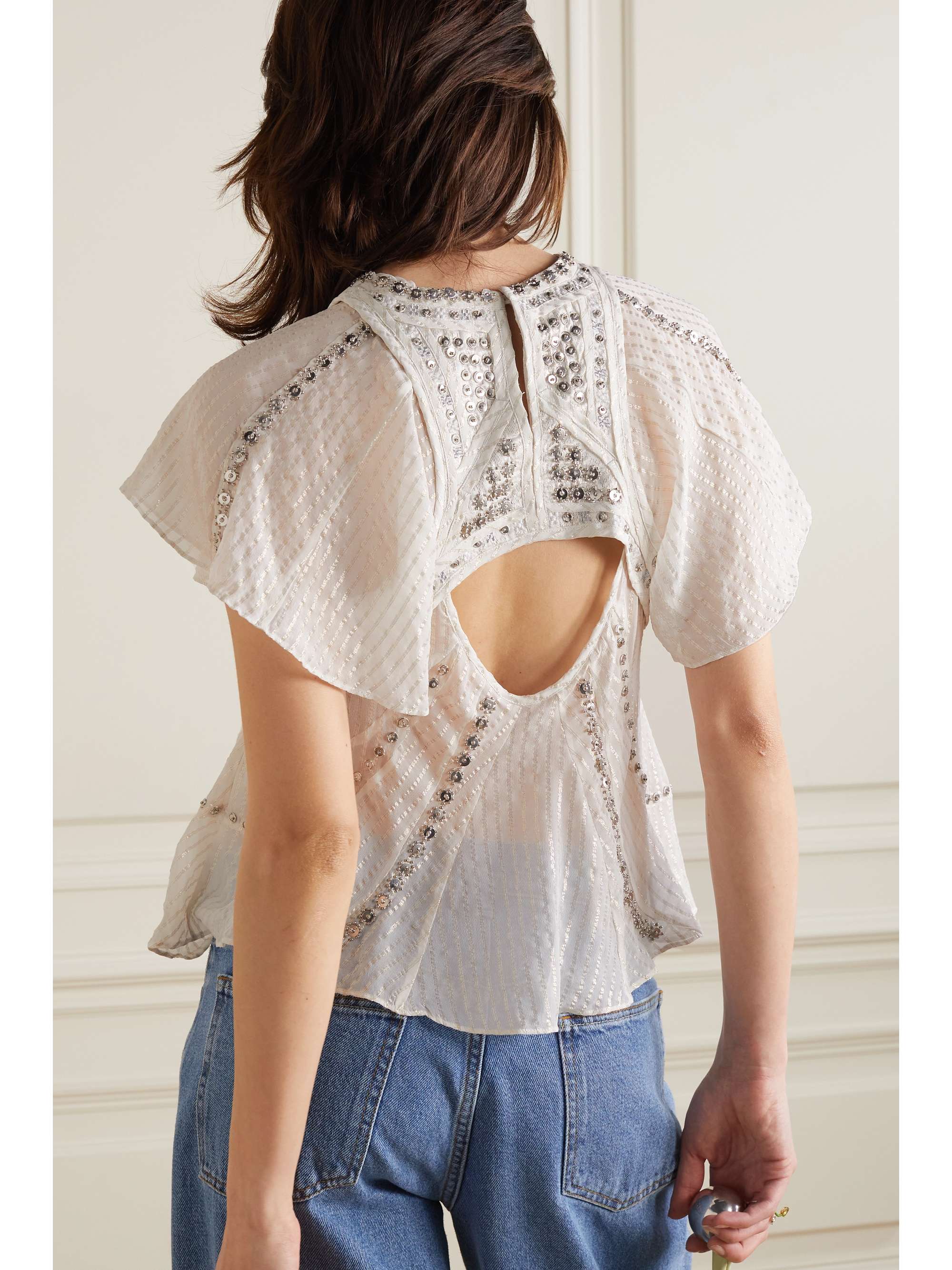 Rose lurex blouse