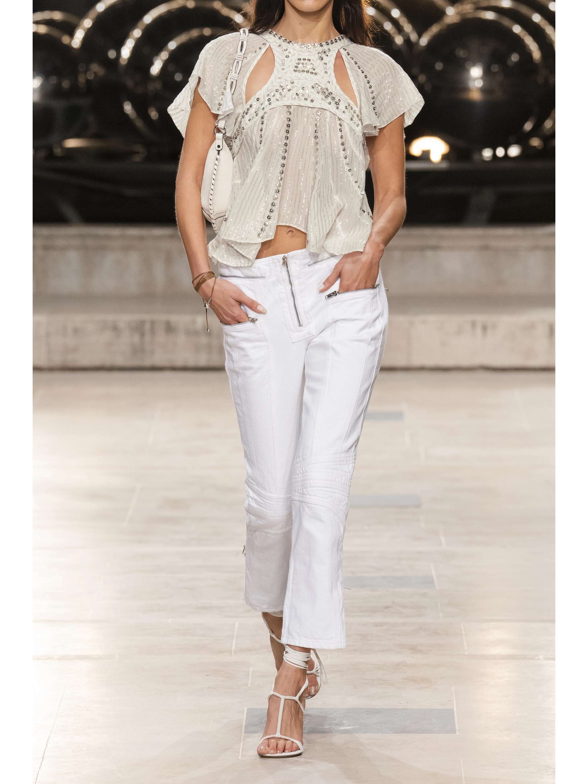 Rose lurex blouse