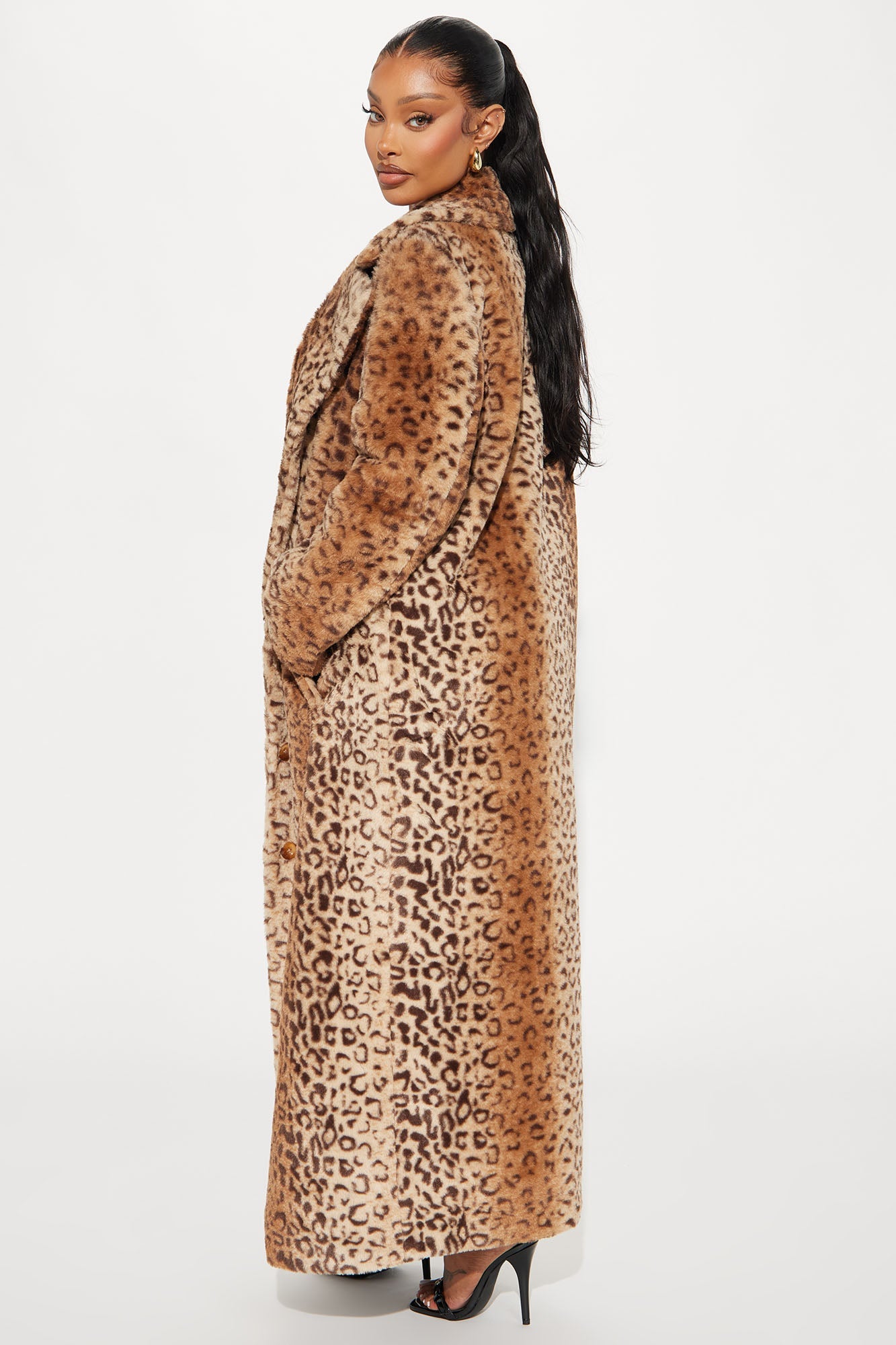 Lily Leopard Faux Fur Coat
