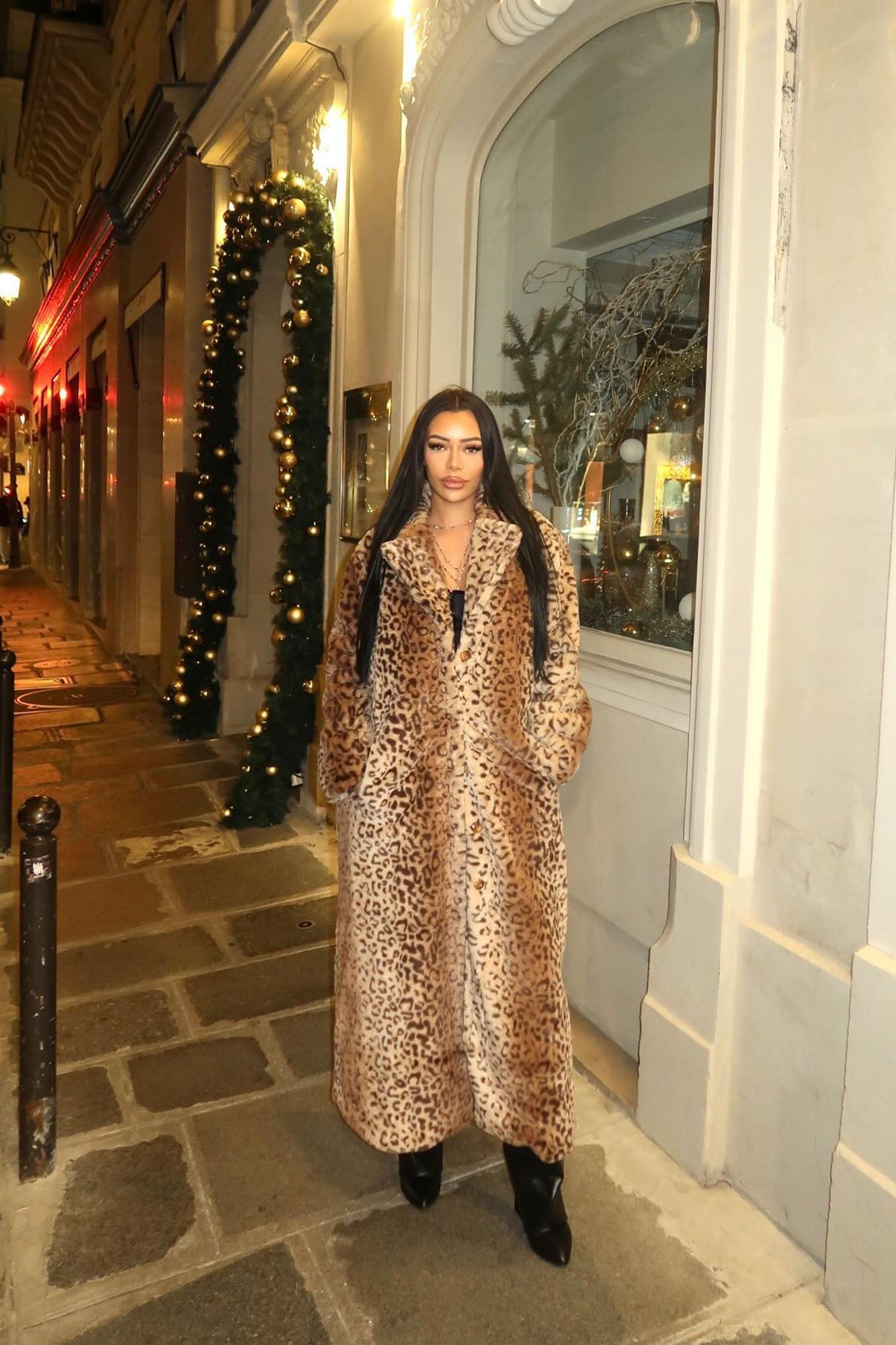 Lily Leopard Faux Fur Coat