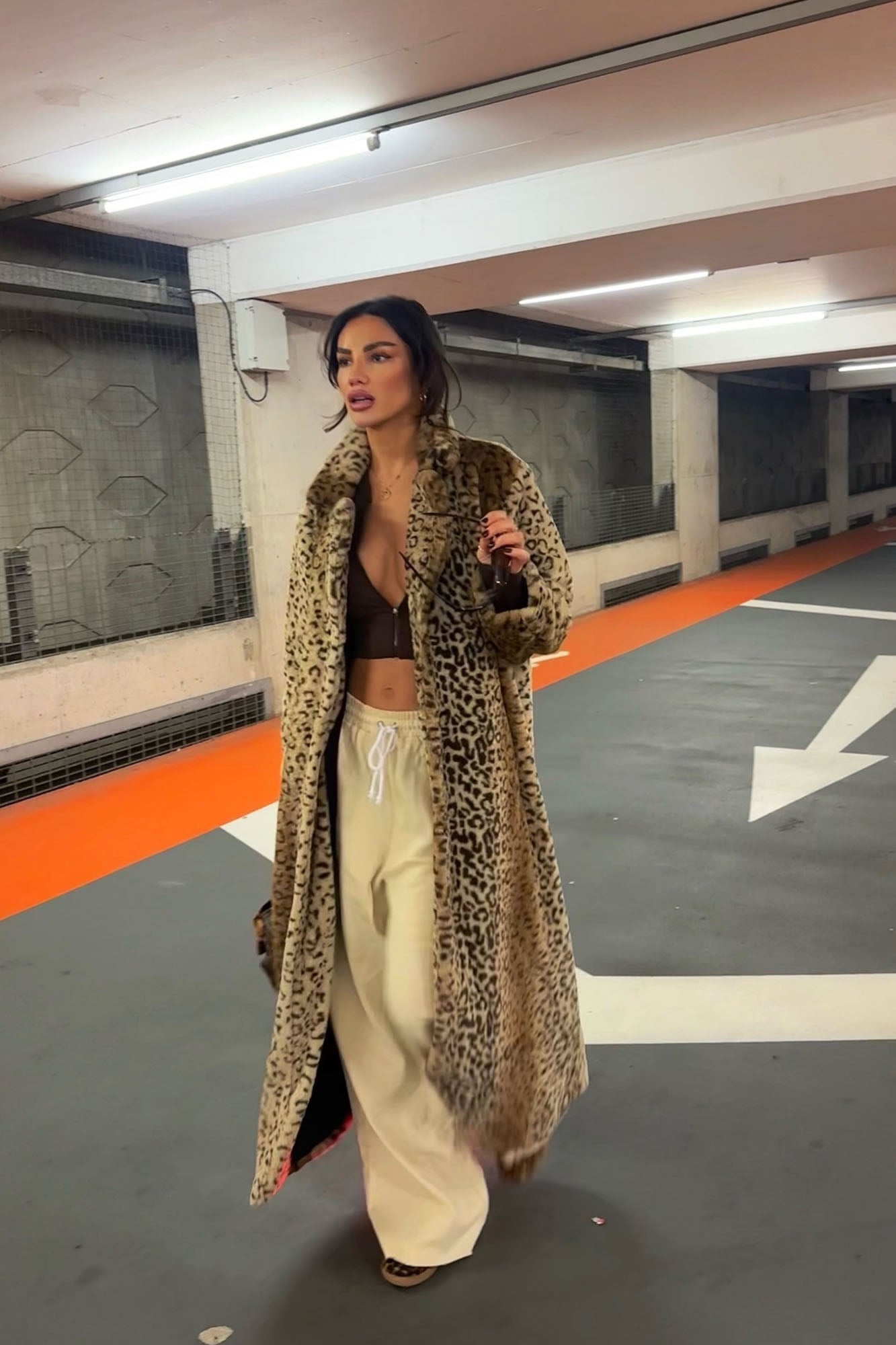 Lily Leopard Faux Fur Coat