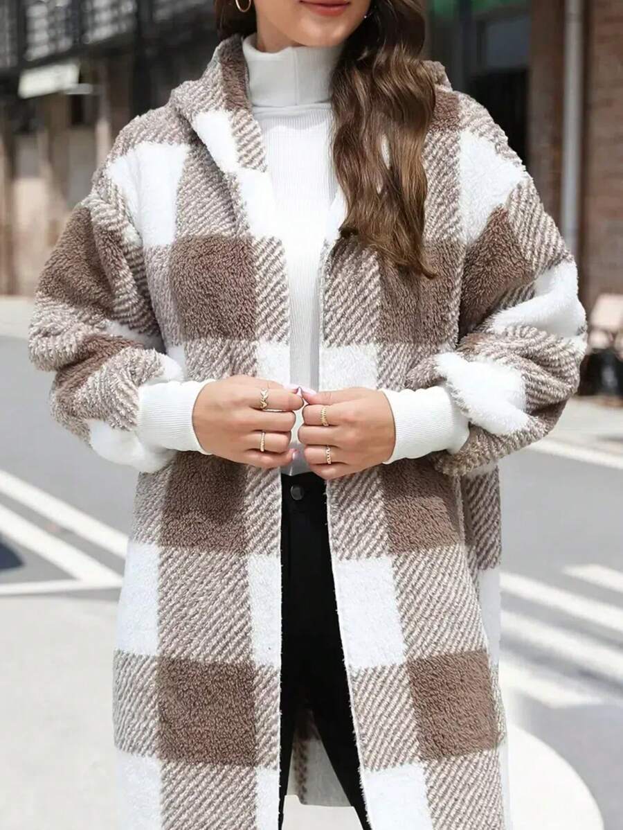 Zip-Up Long Fleece Cardigan