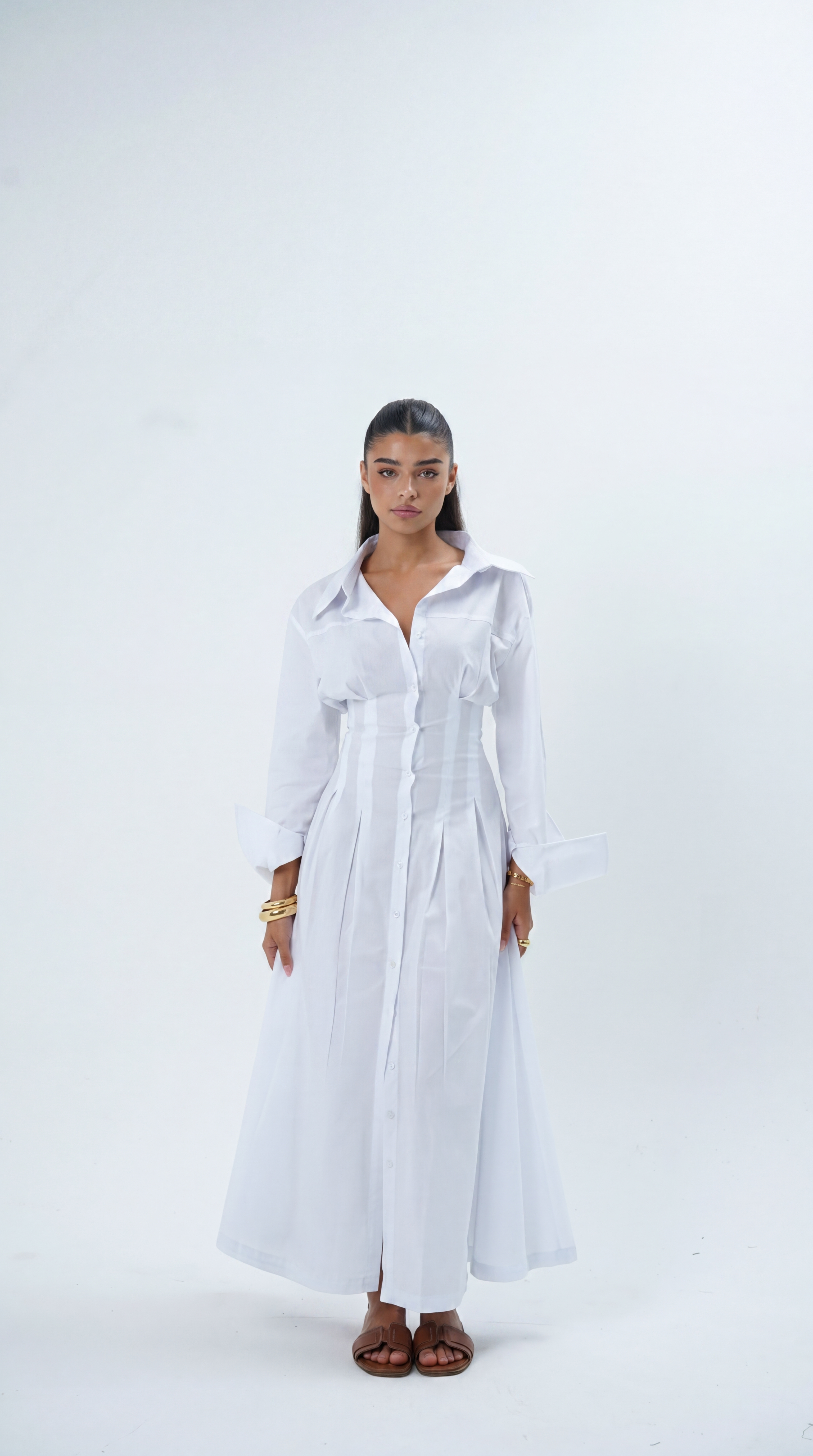 ROSE CORSET MIDI DRESS