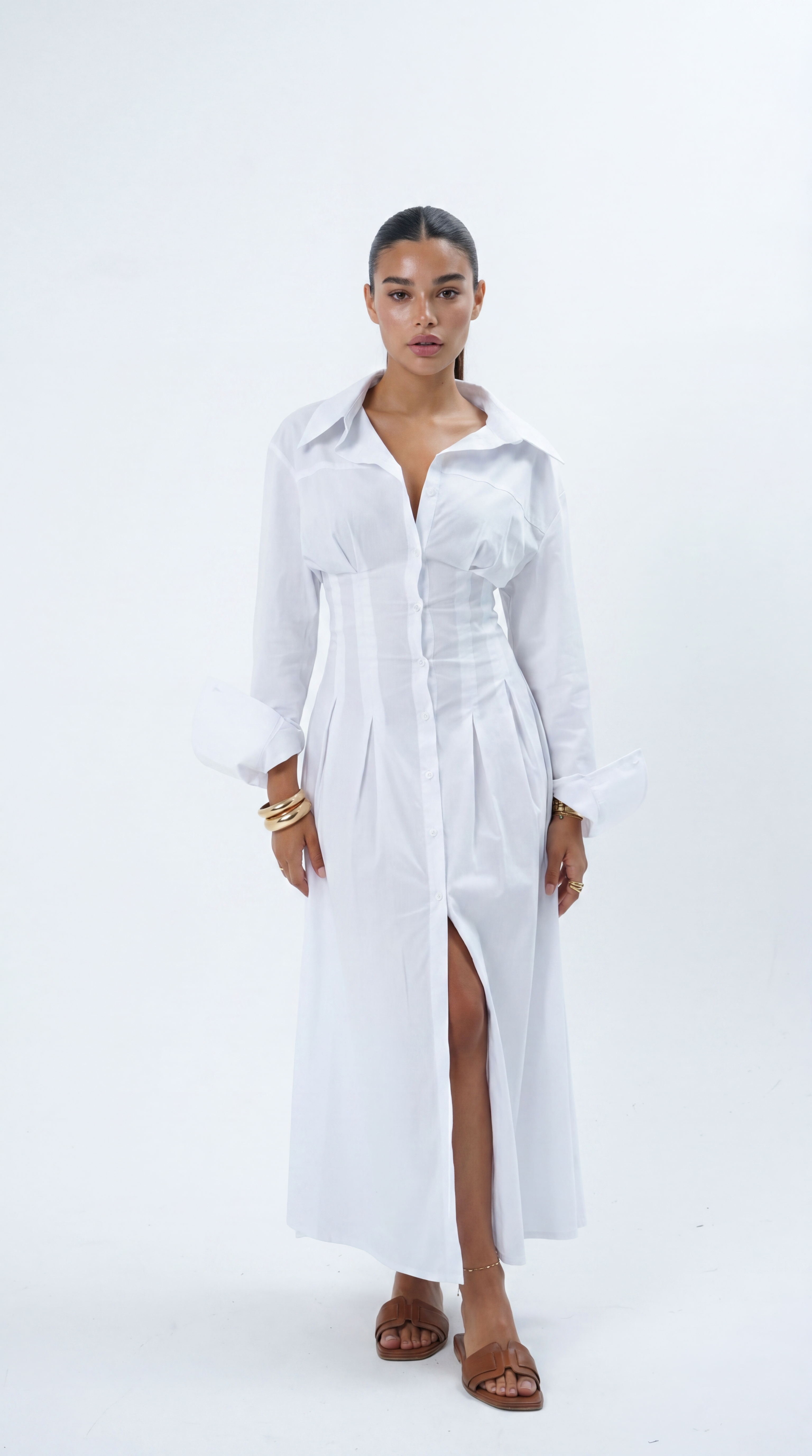 ROSE CORSET MIDI DRESS