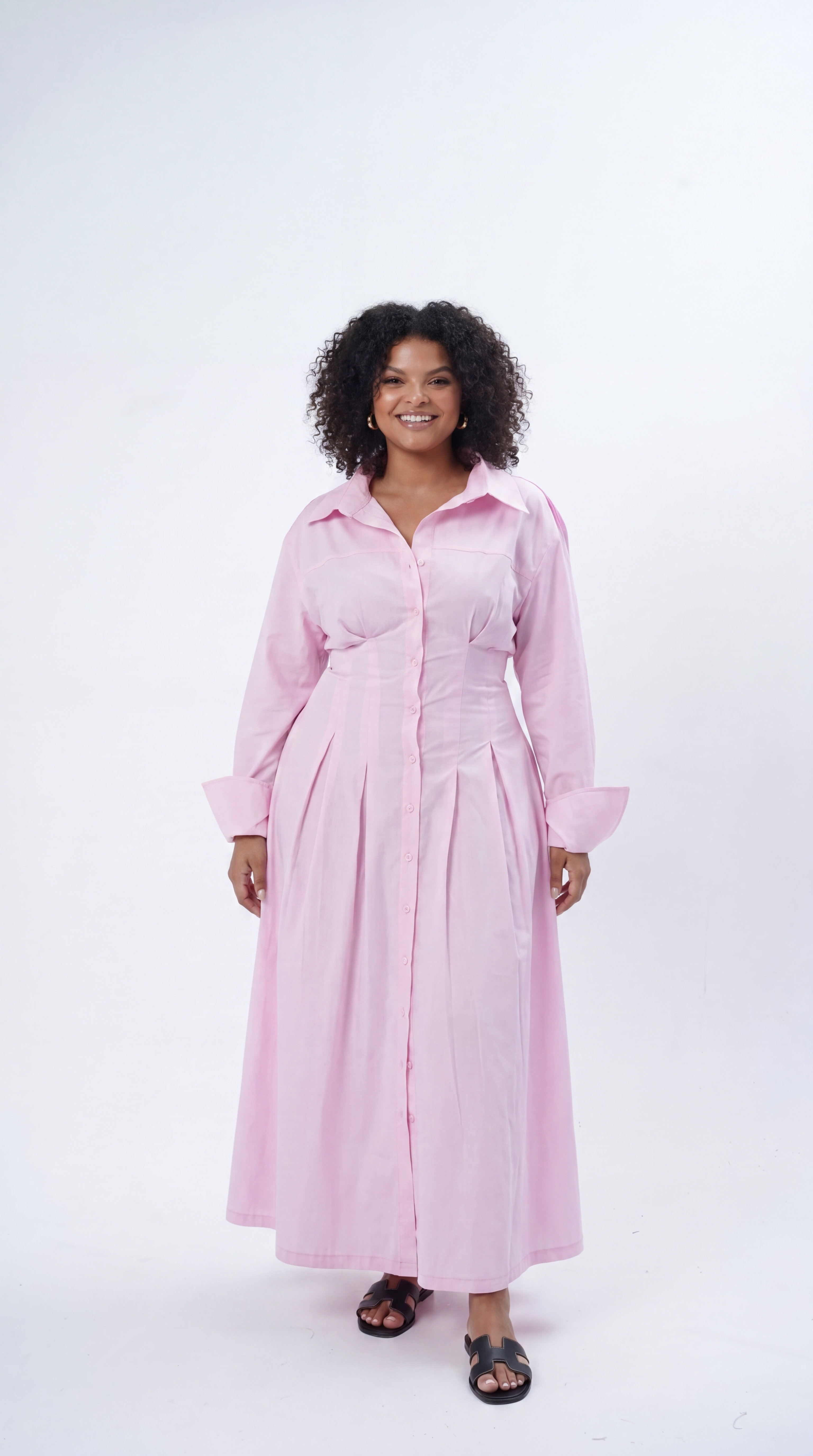 ROSE CORSET MIDI DRESS