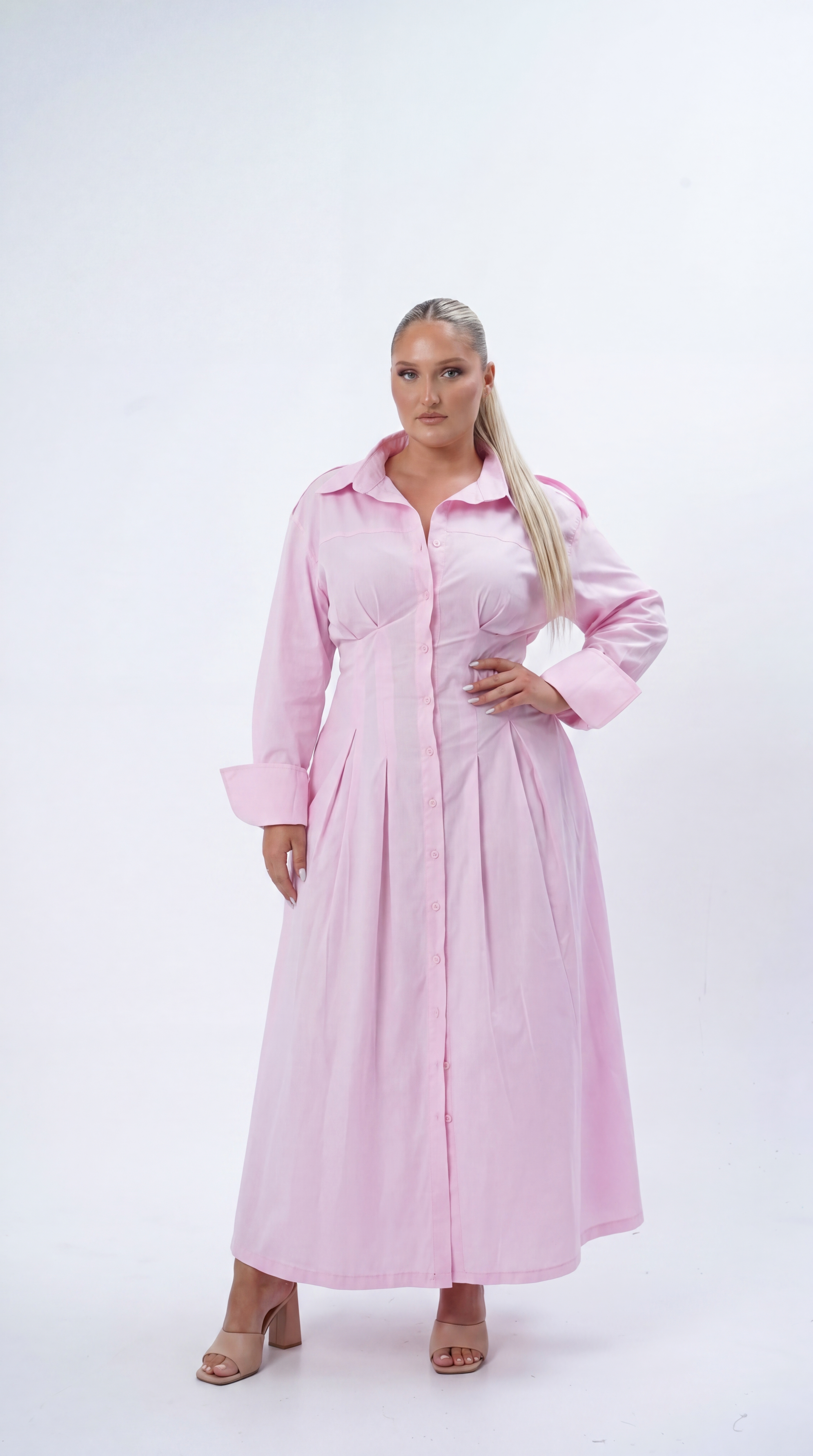 ROSE CORSET MIDI DRESS