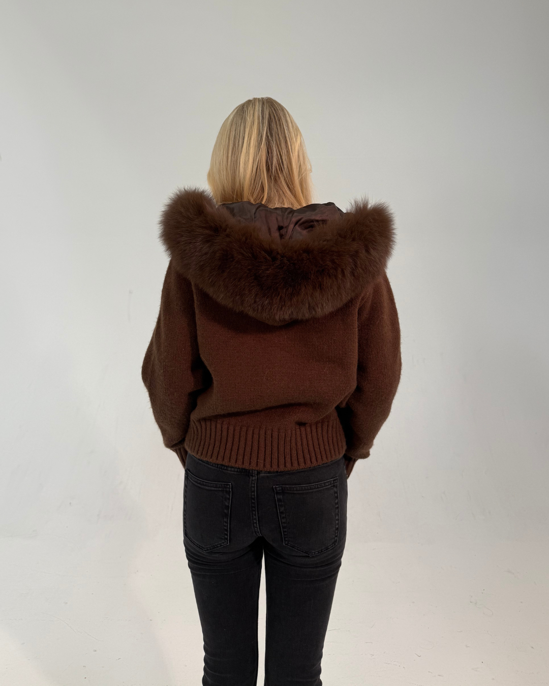 Rose Fur Jacket  - Dark Brown