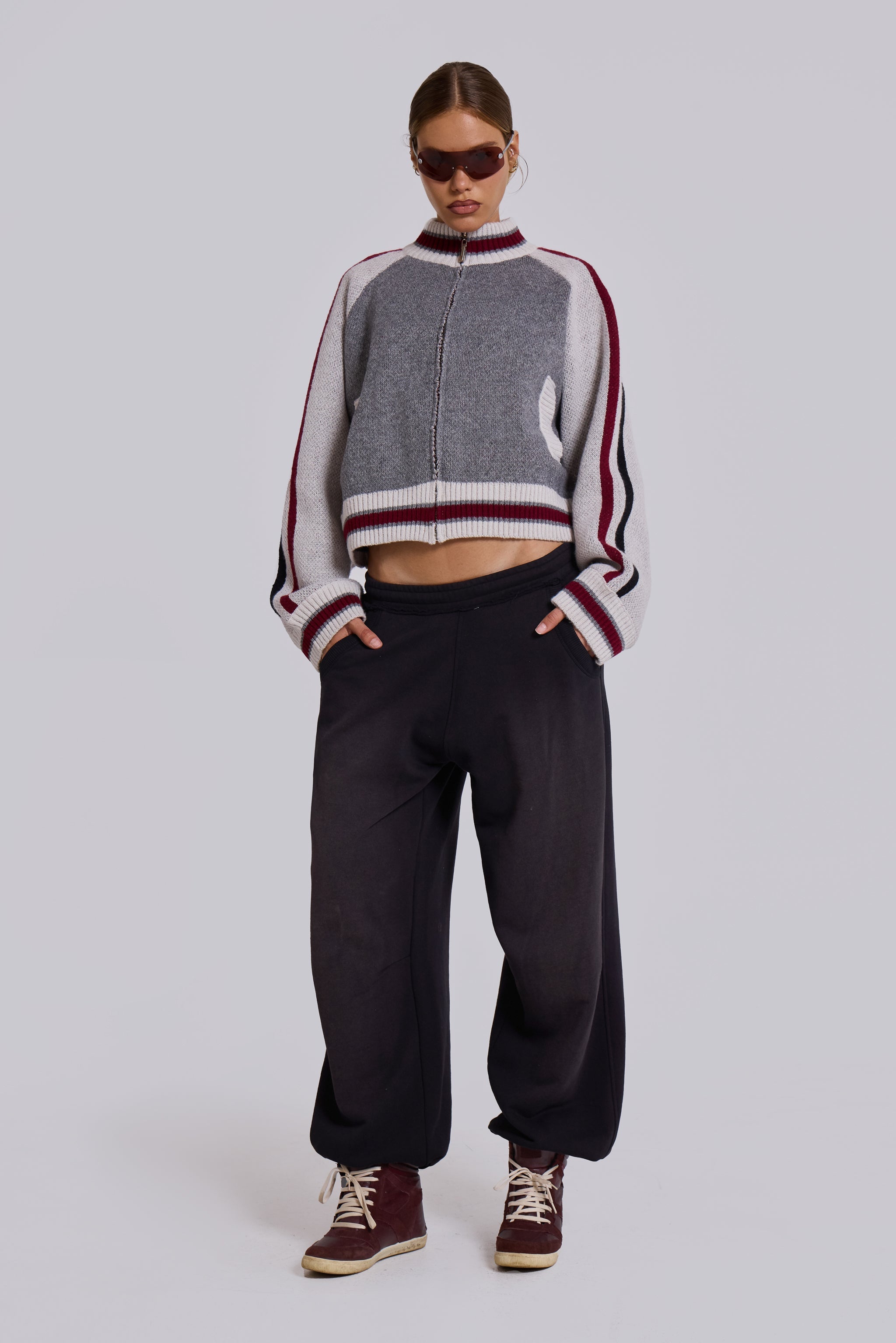 "85" Knitted Bomber Jacket