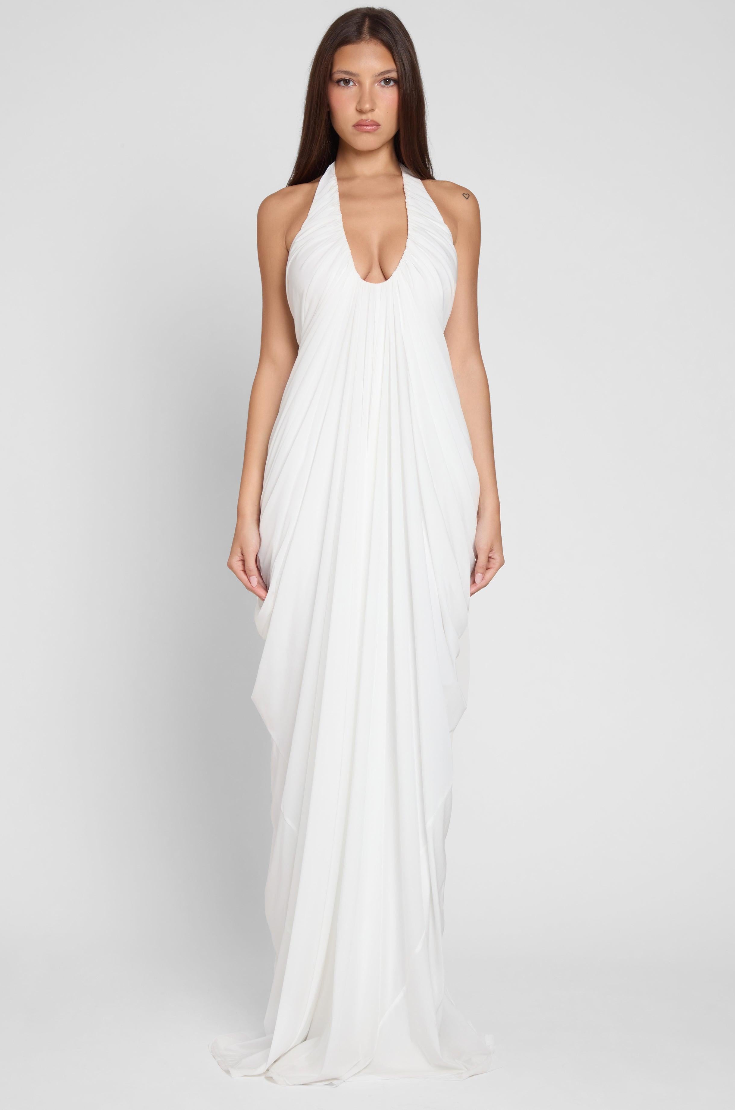 Cascade Gown - White