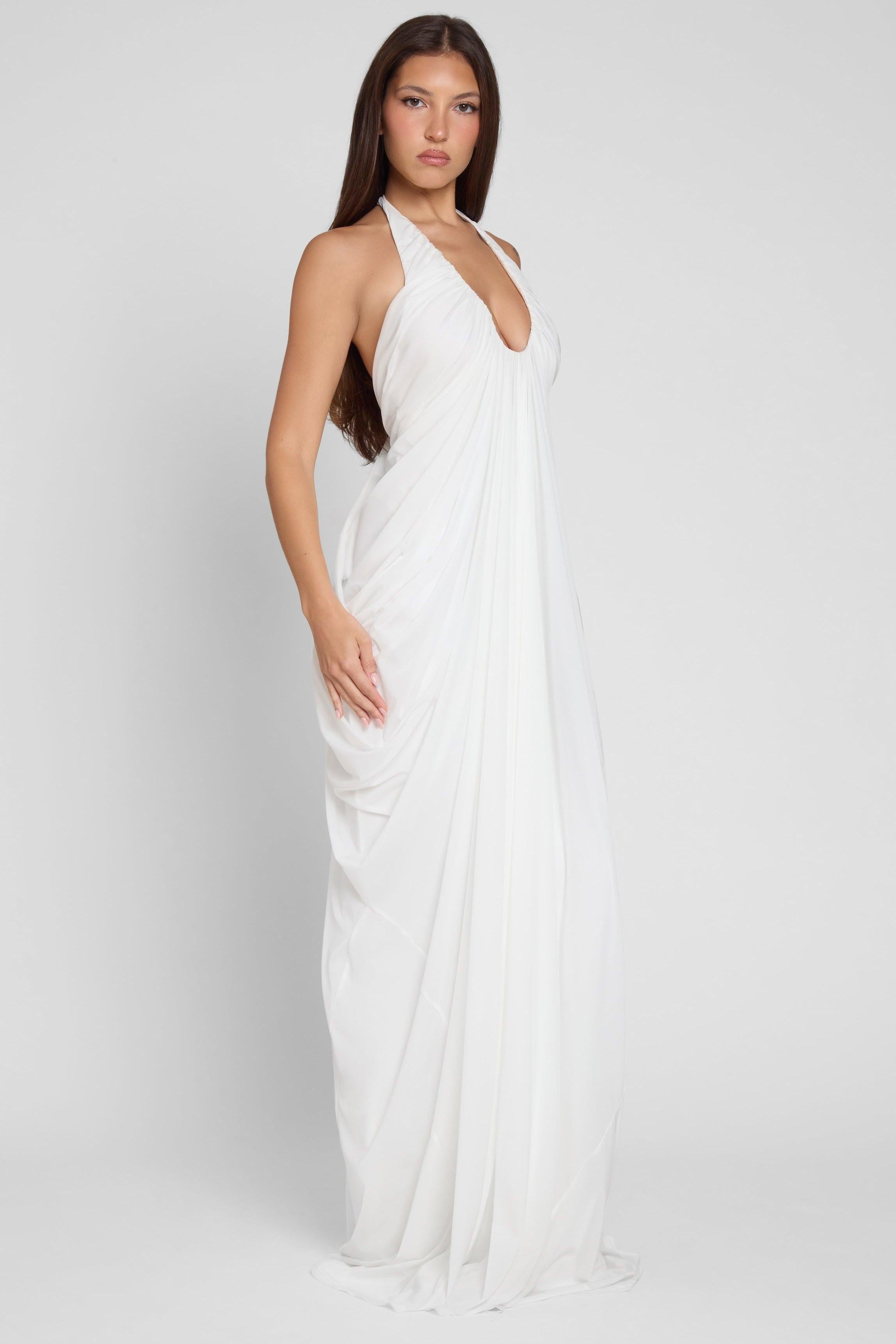 Cascade Gown - White