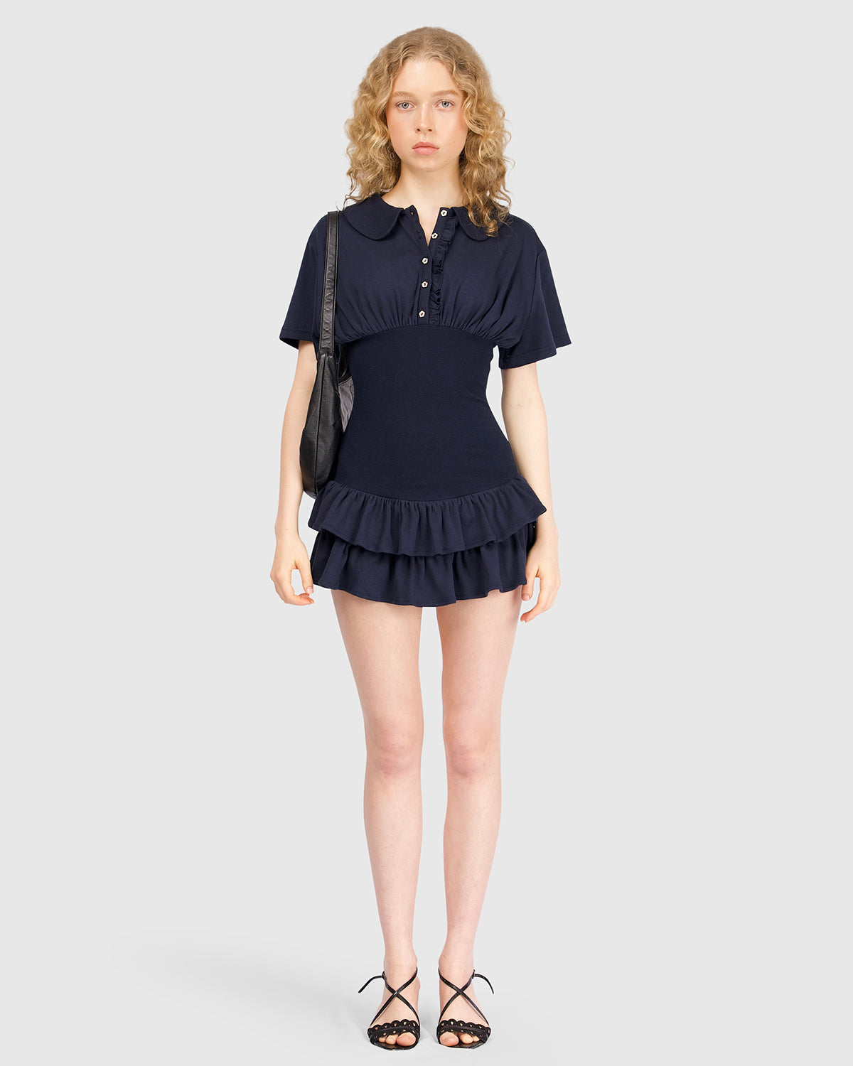 Lisa Fitted Frill Dress