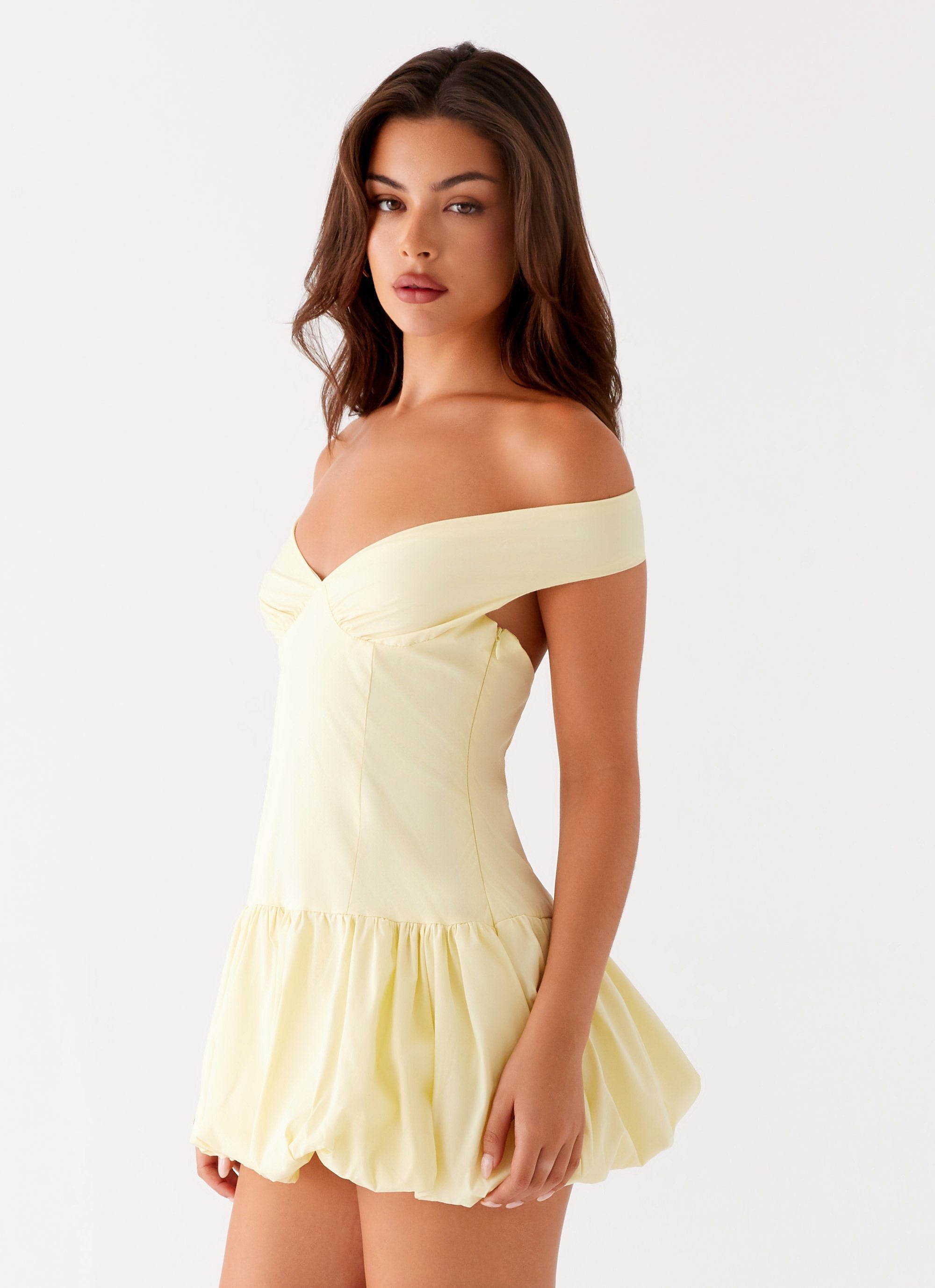 Eternal Romance Off Shoulder Mini Dress