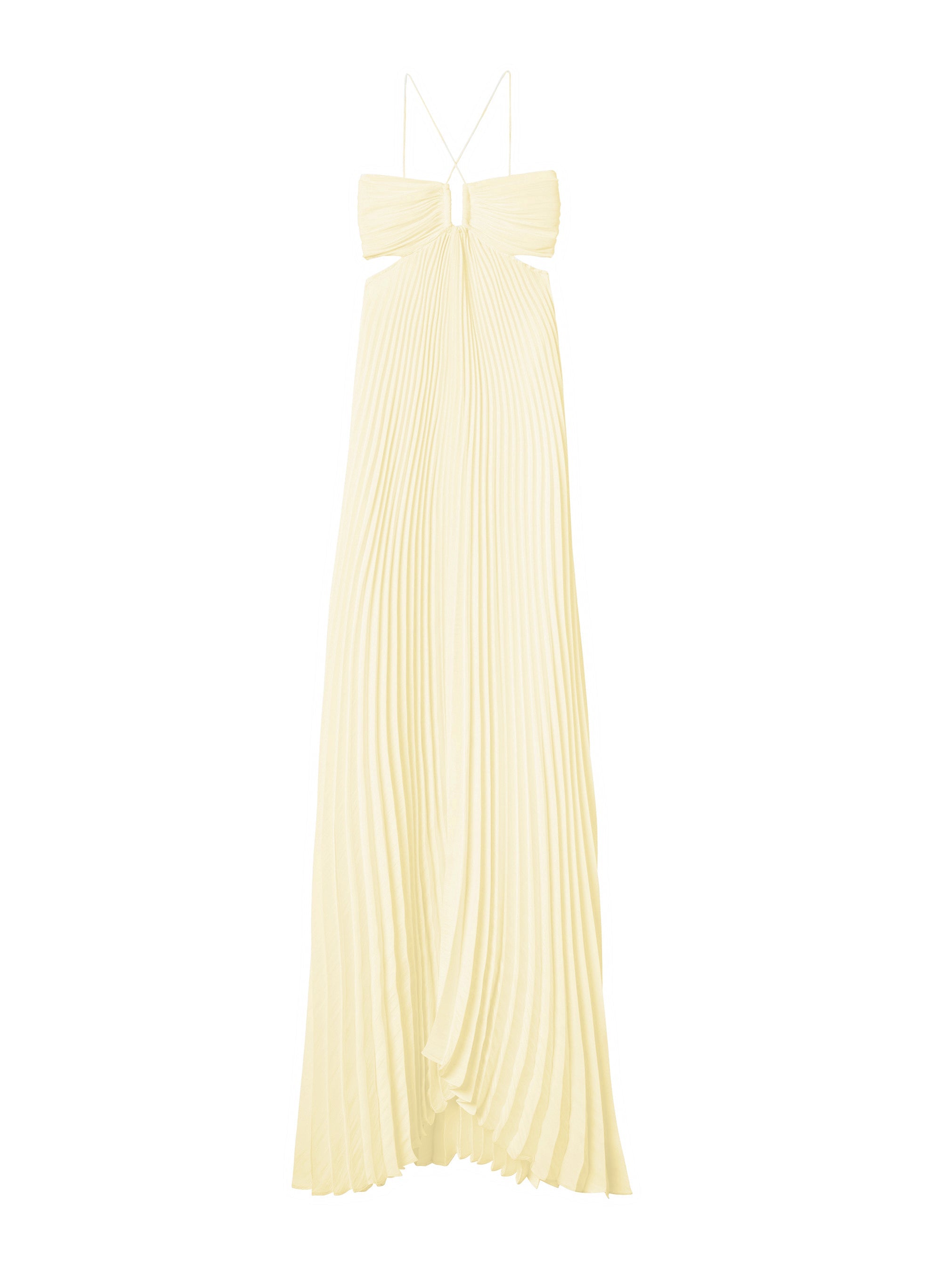 Grace Satin Pleated Maxi Dress