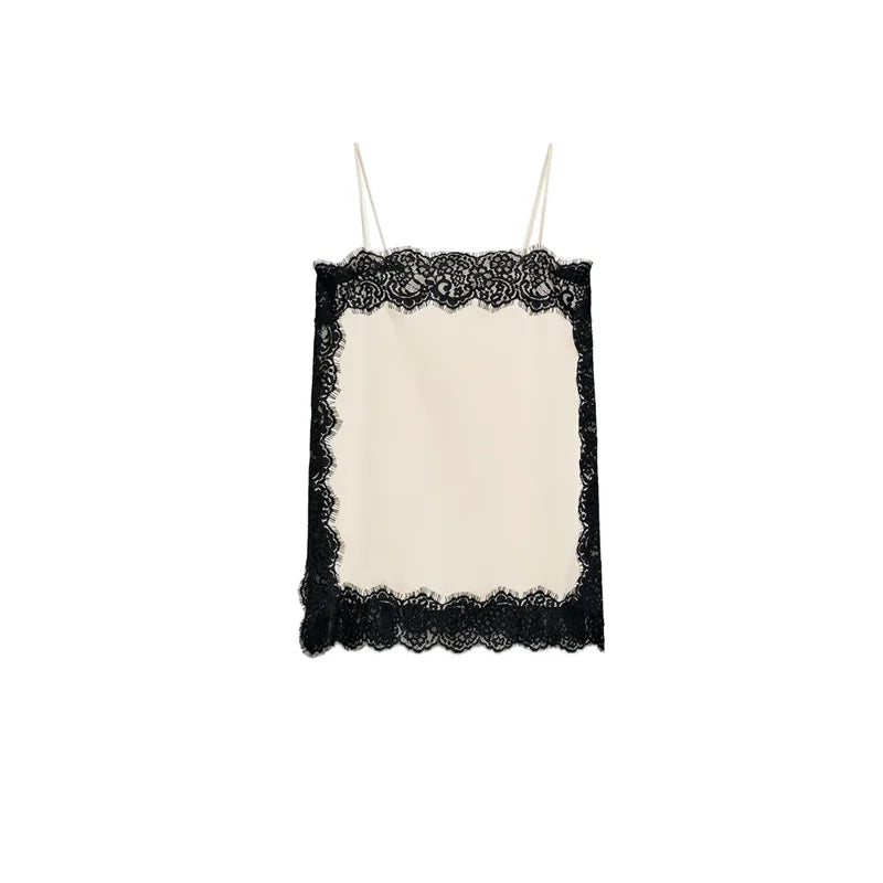 Mary Satin Lace Trim Mini Dress