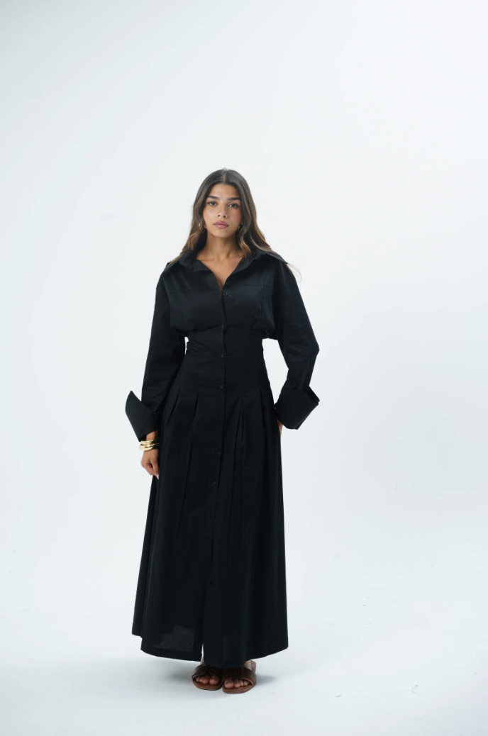 ROSE CORSET MIDI DRESS