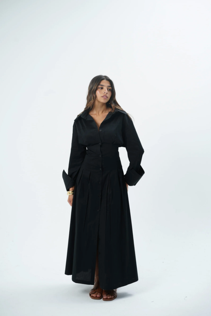 ROSE CORSET MIDI DRESS