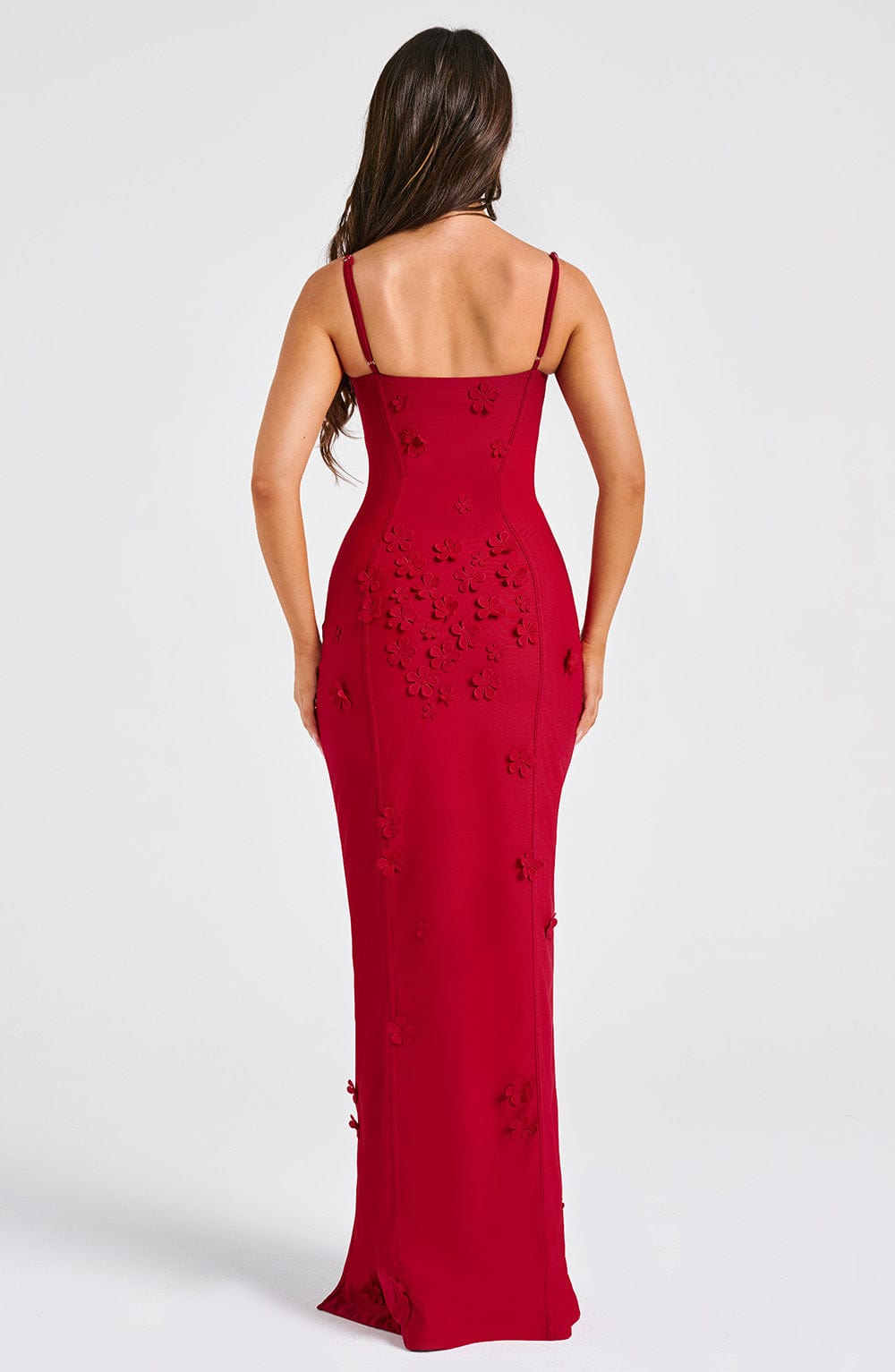 Georgina Maxi Dress - Red Lined