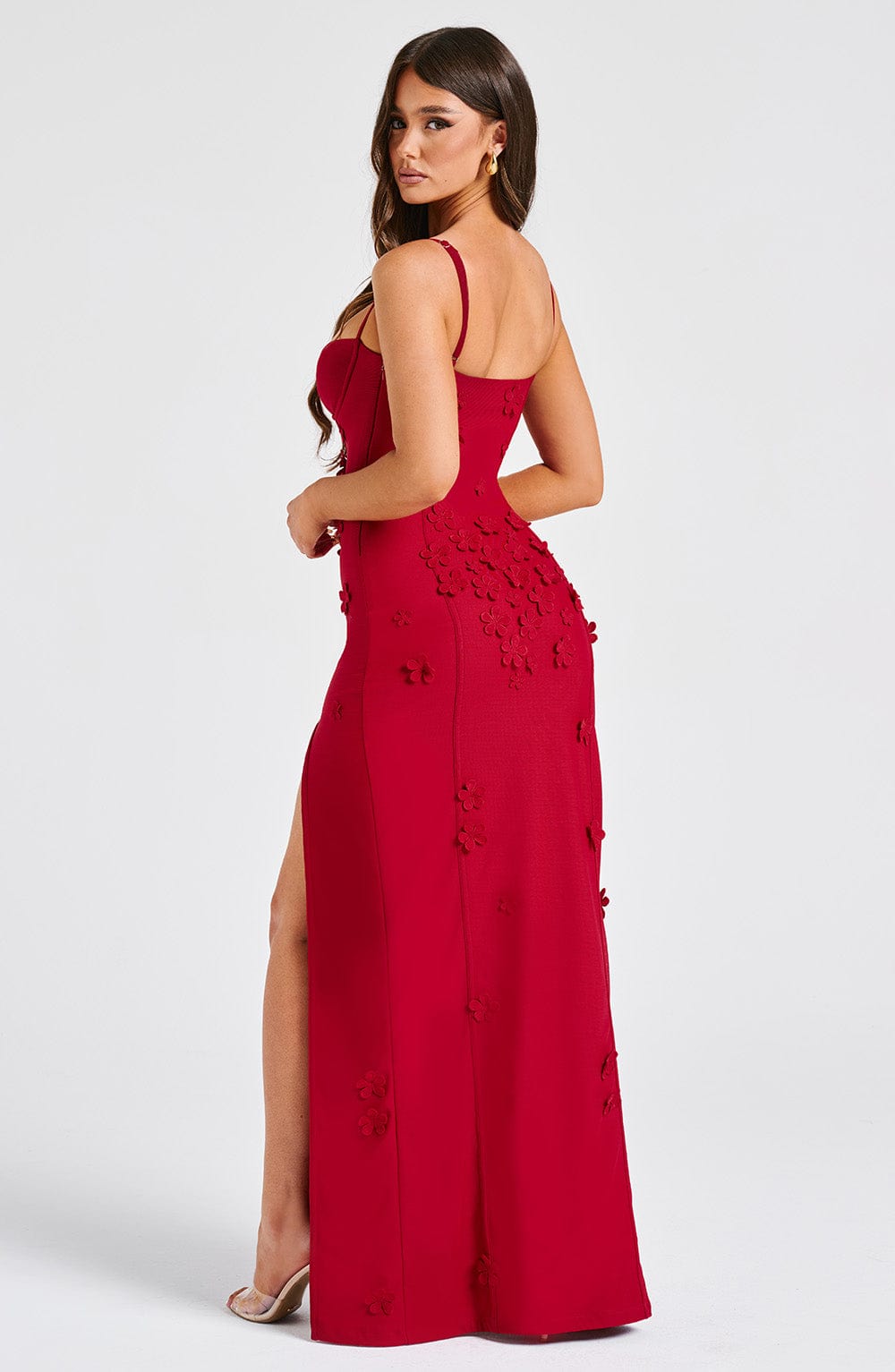 Georgina Maxi Dress - Red Lined