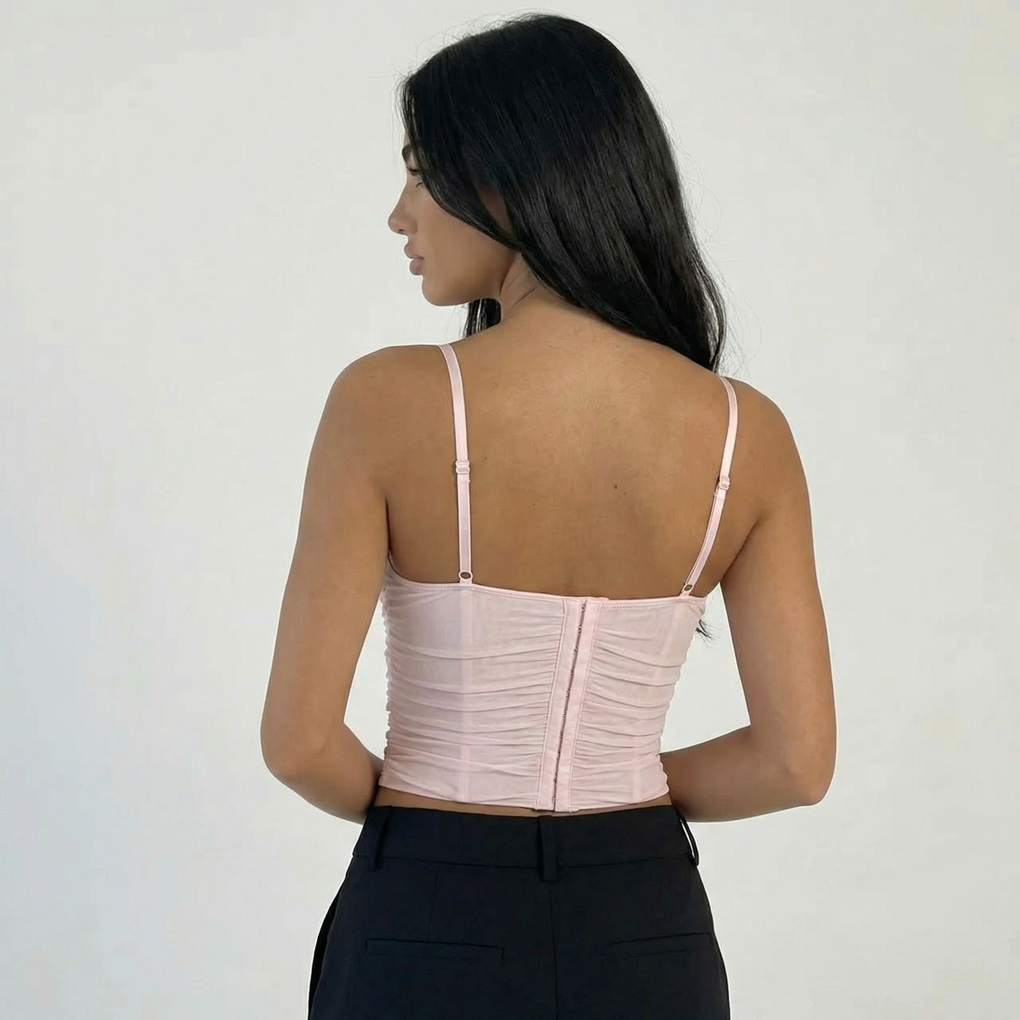 Women’s Lace Trim Corset Cami Top