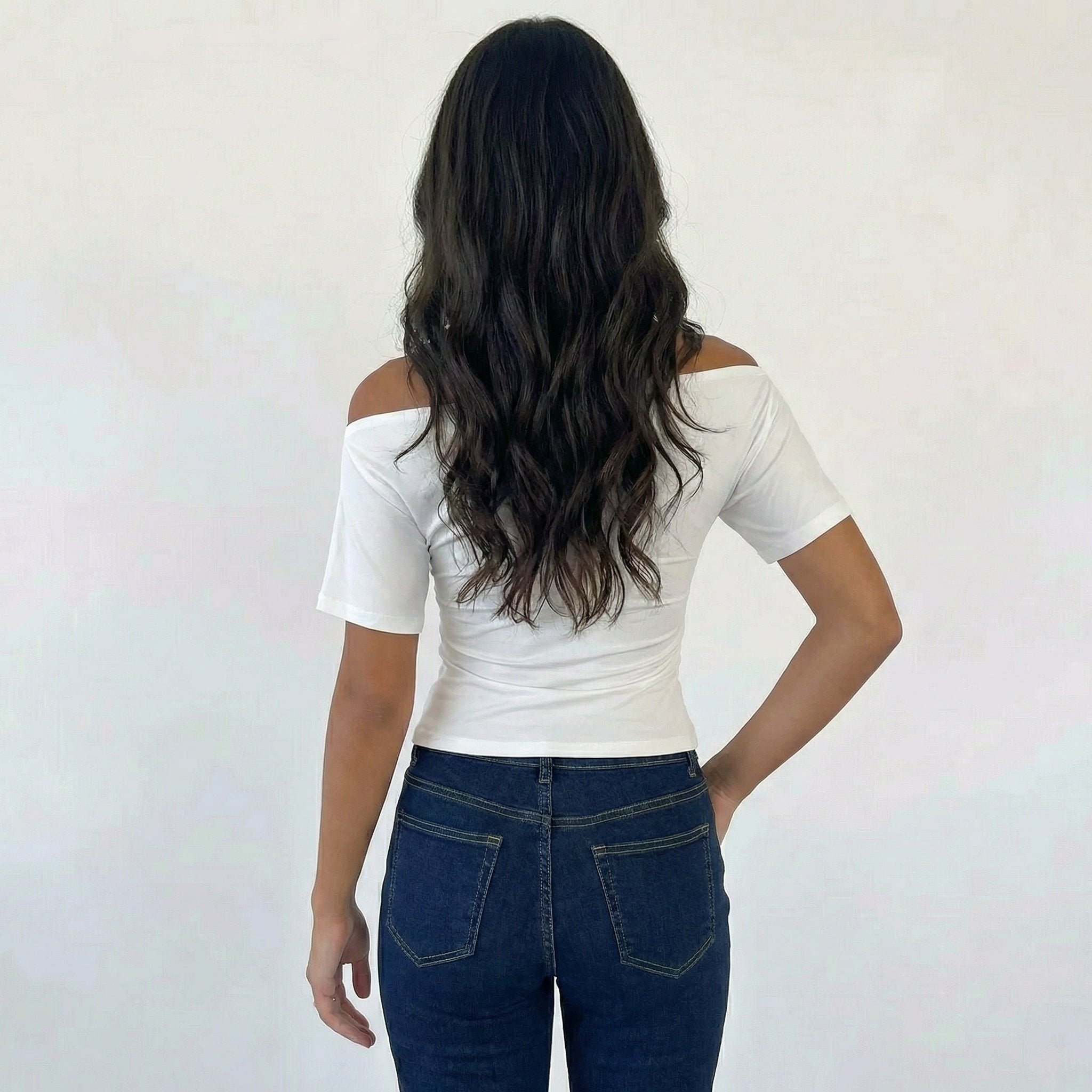 Women’s One Shoulder Fitted Short Sleeve Top