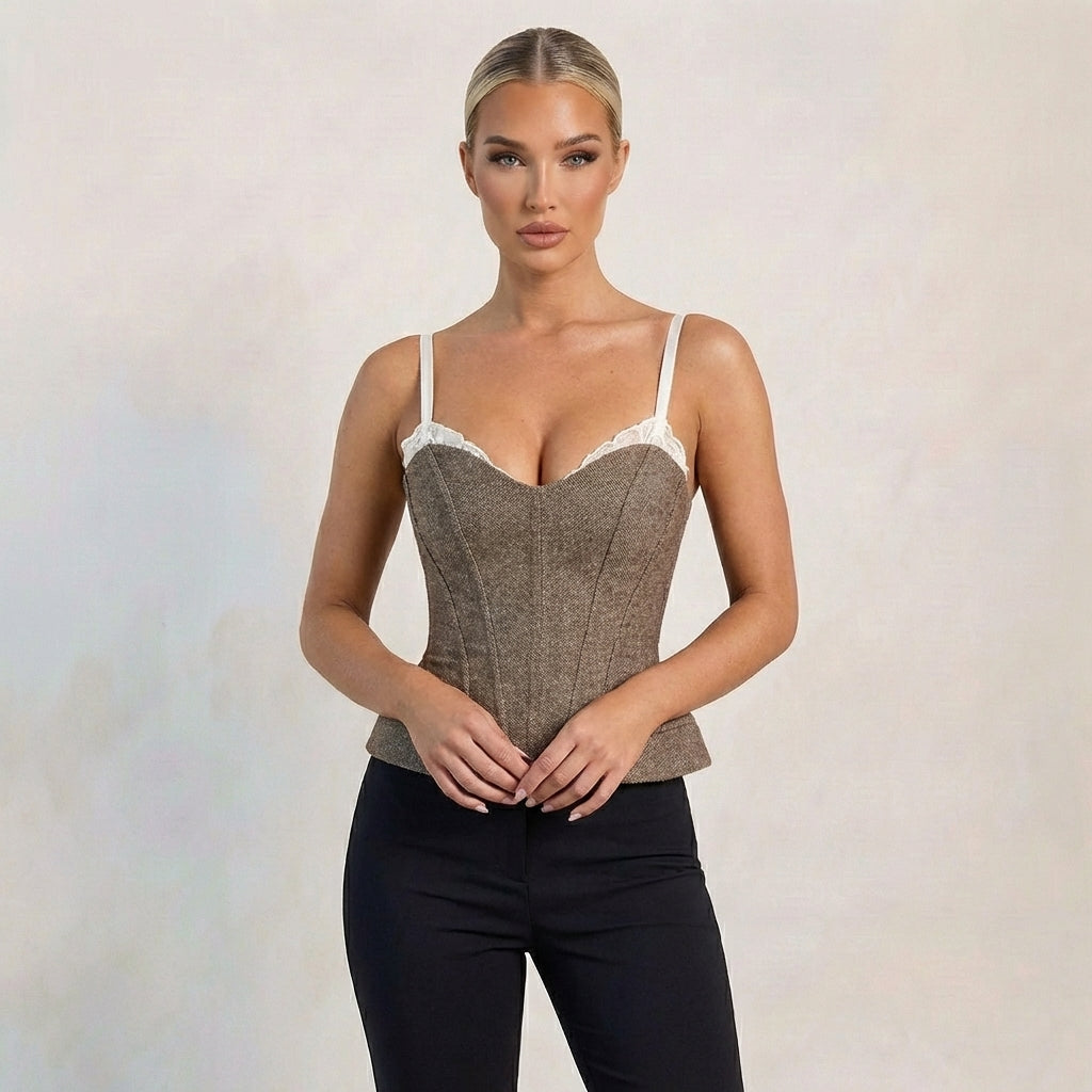 Women’s Lace Trim Corset Top