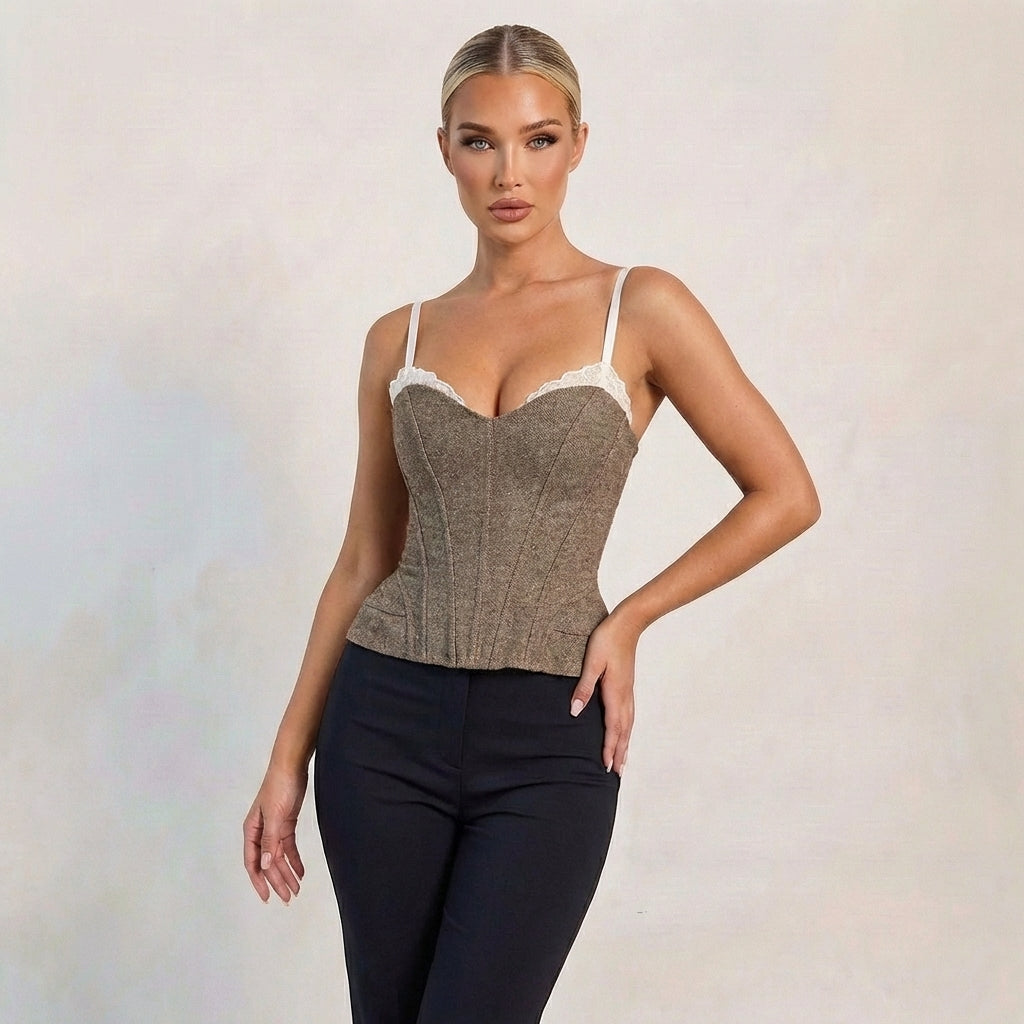 Women’s Lace Trim Corset Top