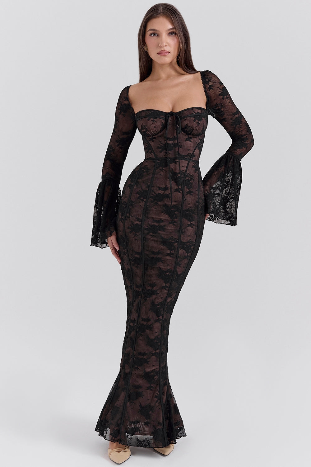 black lace maxi dress - limited edition
