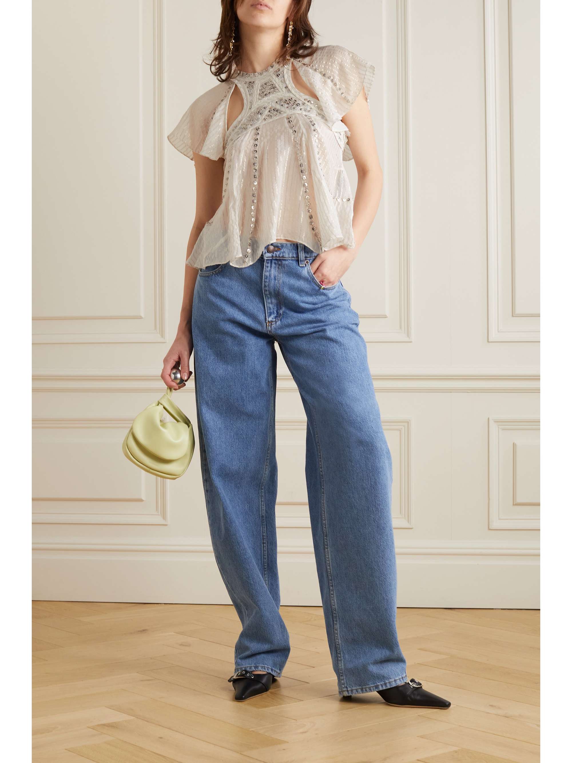 Rose lurex blouse